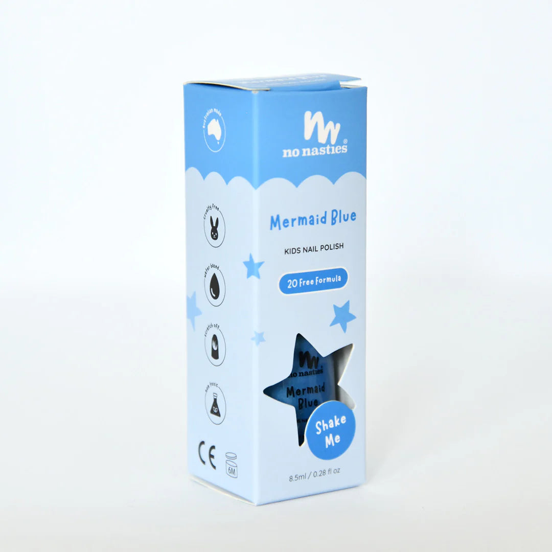No Nasties | Scratch Off Nail Polish - Mermaid Blue