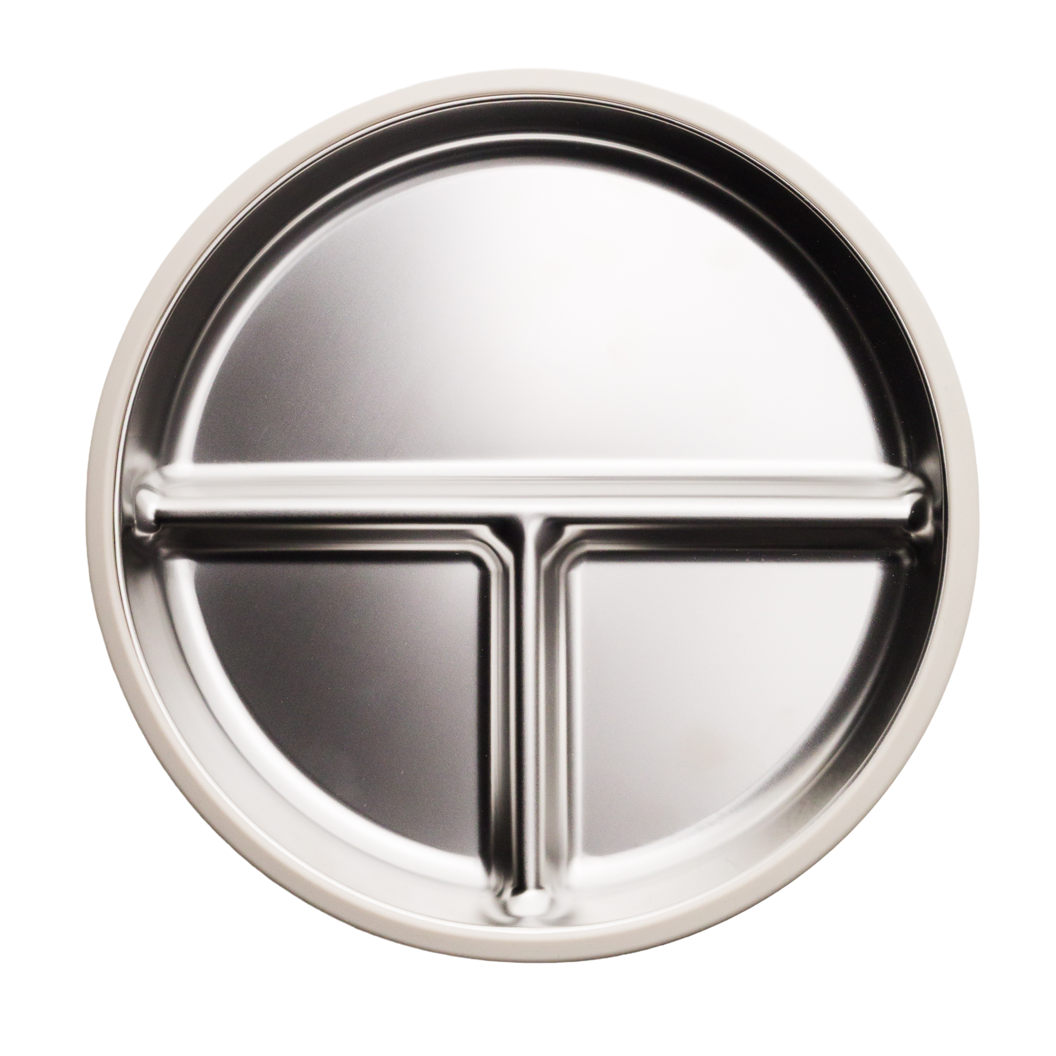 Nestling | Stainless Steel Suction Divided Plate (20cm)