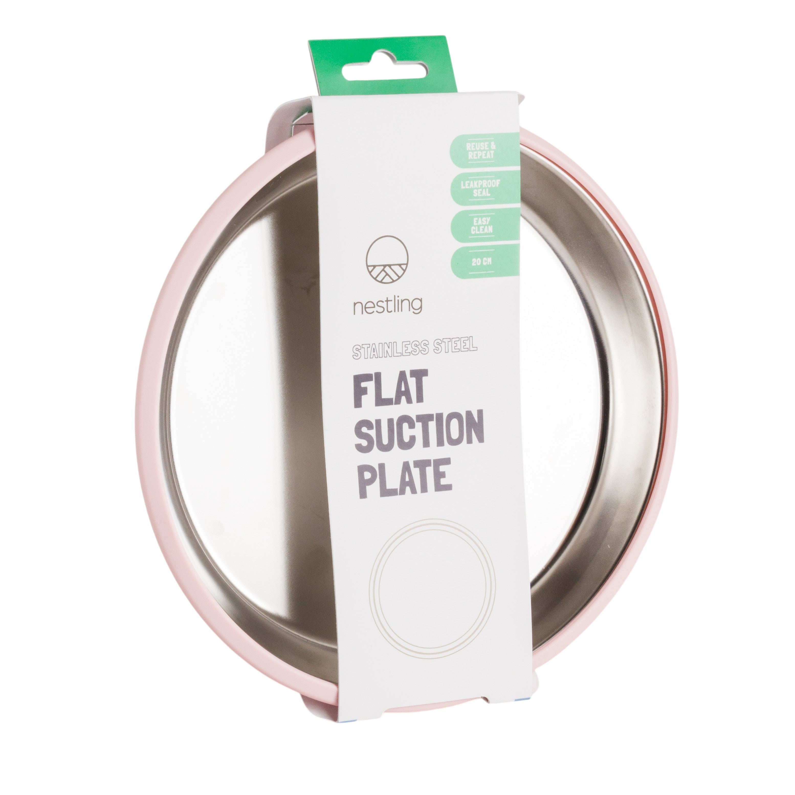 Nestling | Stainless Steel Suction Flat Plate (20cm)
