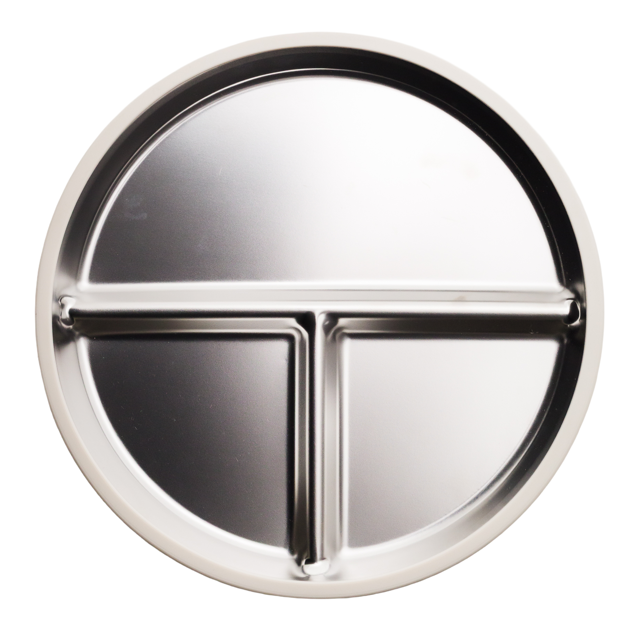 Nestling | Stainless Steel Suction Divided Plate (23cm)