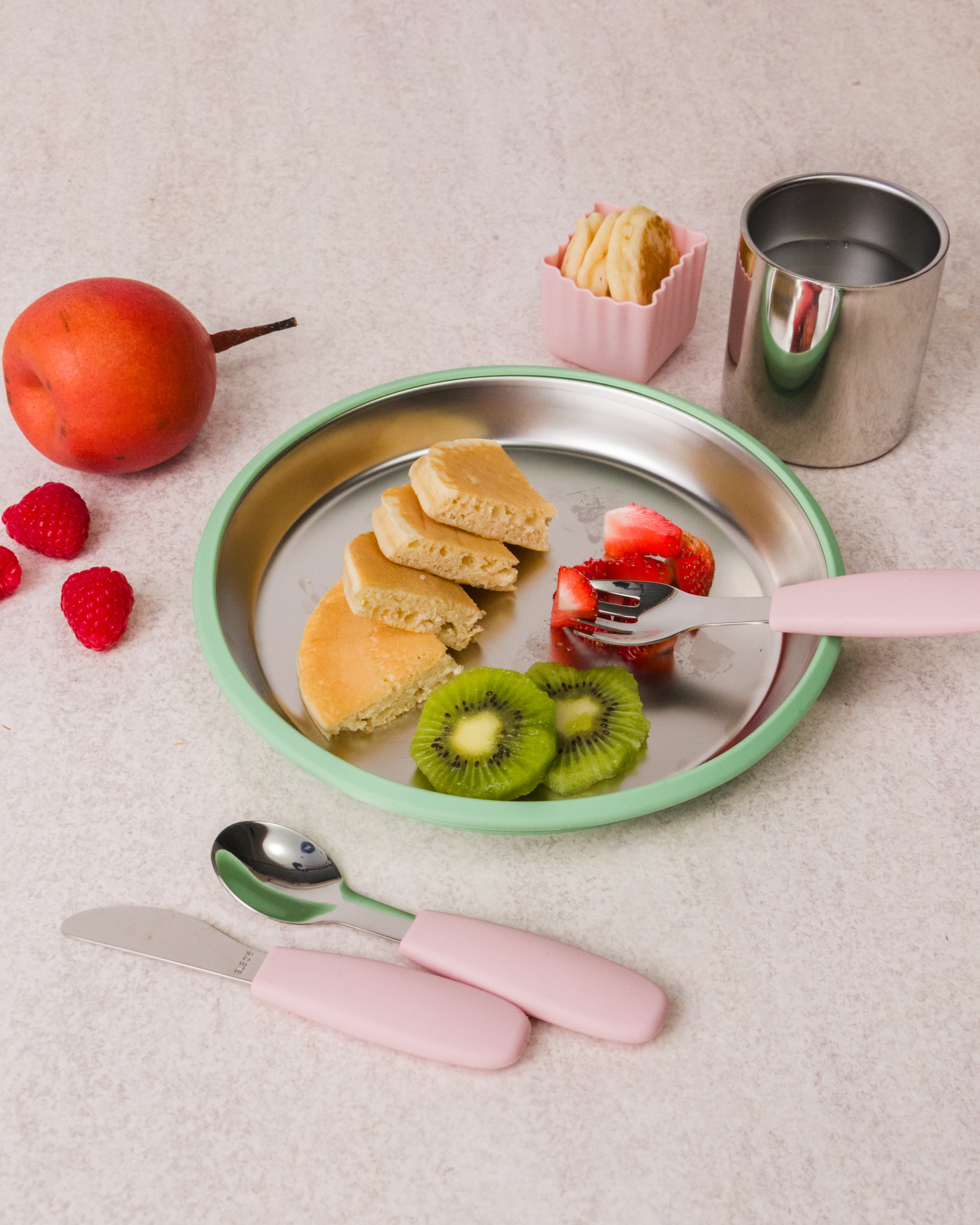 Nestling | Stainless Steel Suction Flat Plate (20cm)