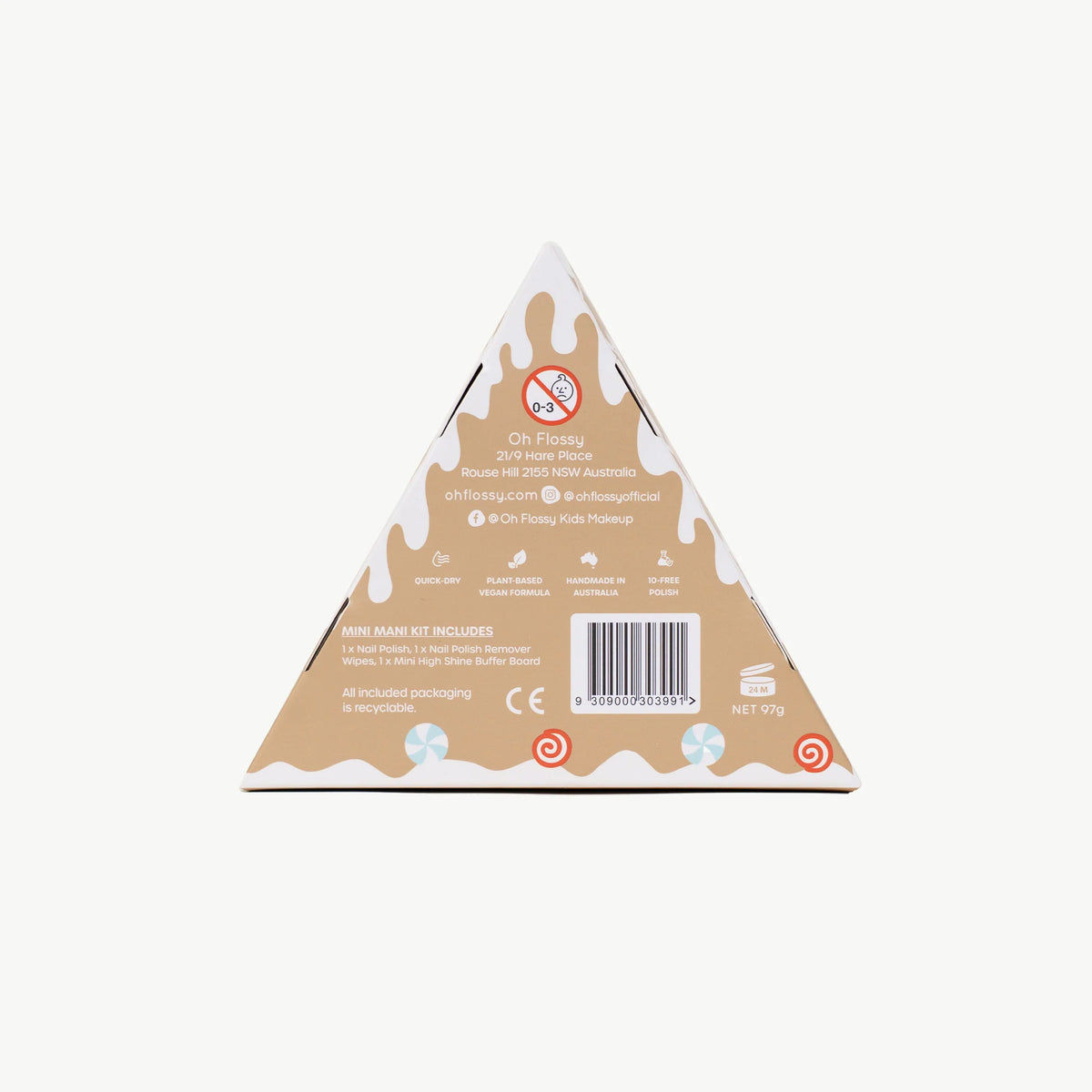 Oh Flossy | Christmas Gingerbread House Mini Mani Set