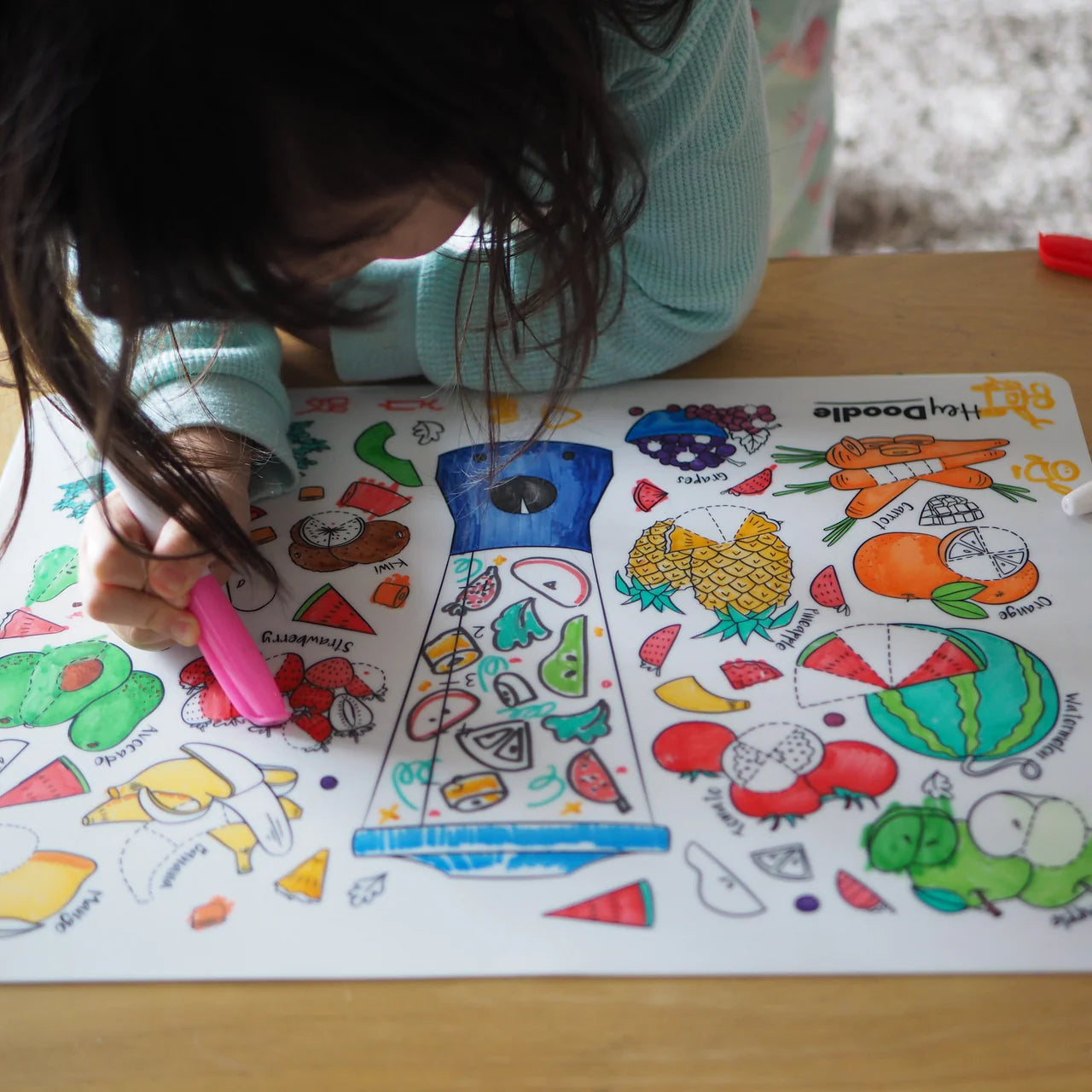 Hey Doodle | Large Colouring & Doodle Playmat - Breakfast Blend