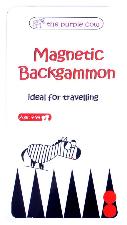 Purple Cow | Magnetic Travel Game - Backgammon