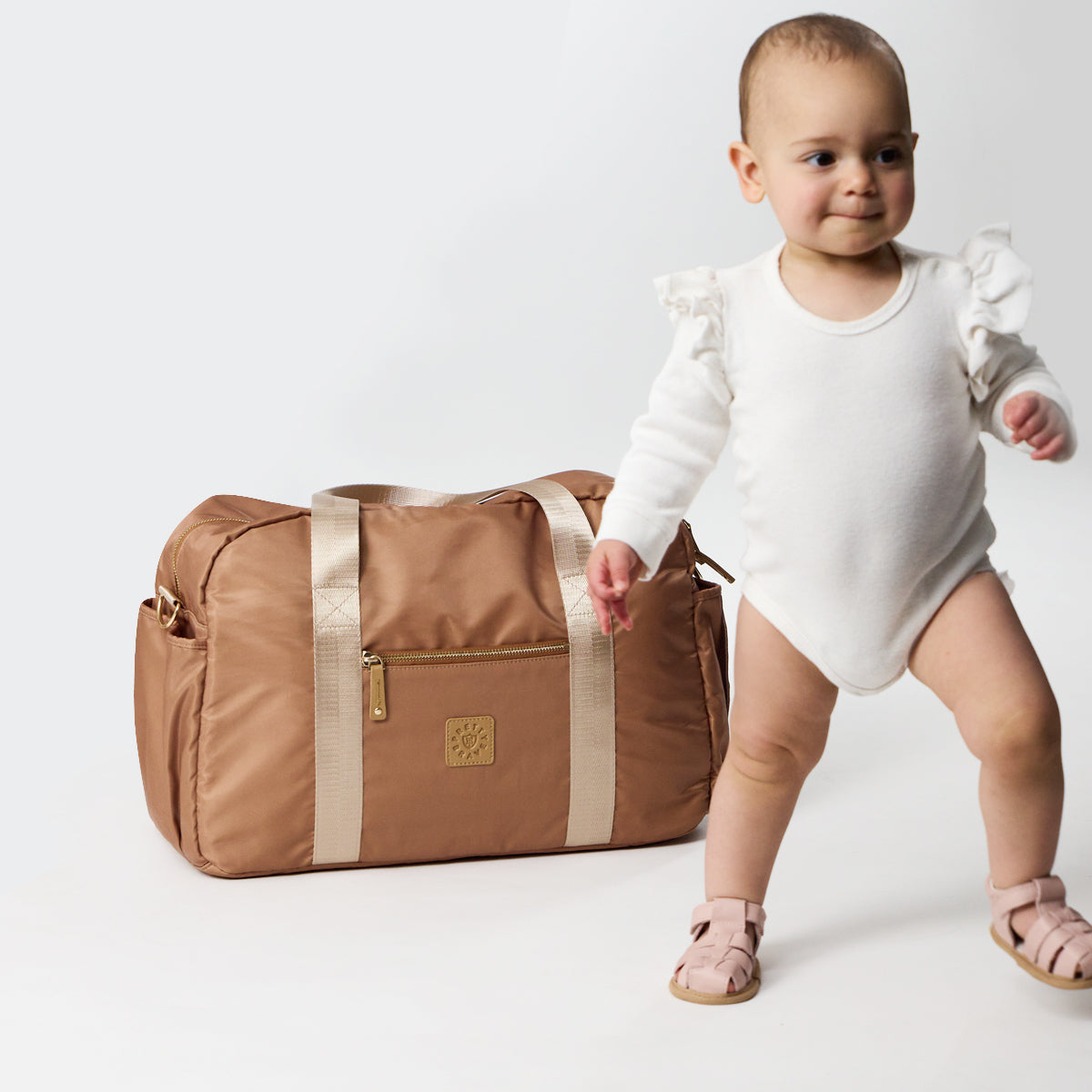 Pretty Brave | Stella Baby Bag - Caramel / Cream