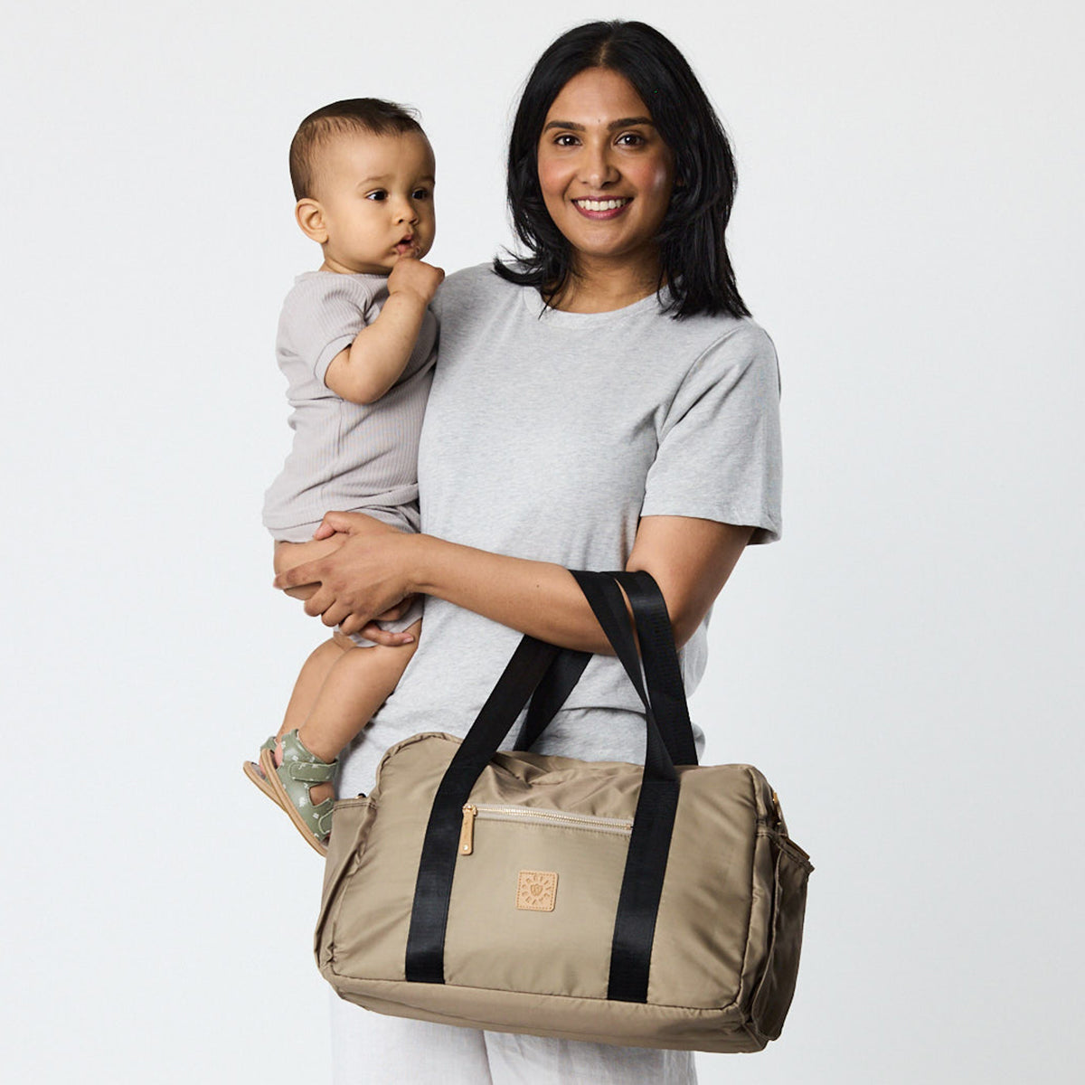 Pretty Brave | Stella Baby Bag - Light Khaki