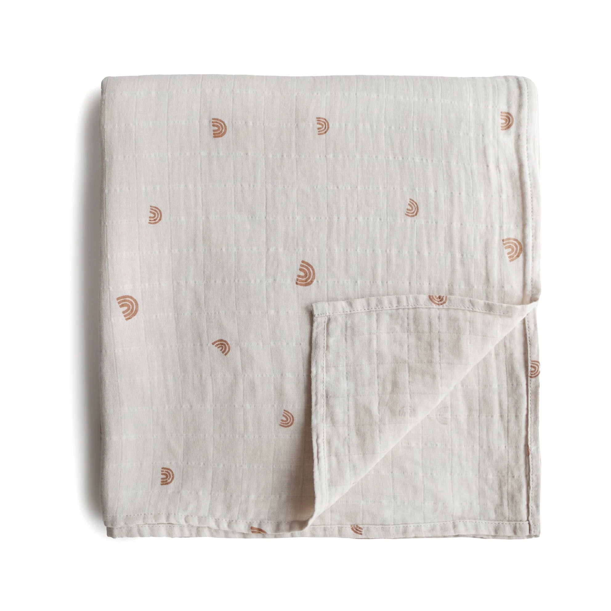 Mushie | Organic Cotton Muslin Swaddle - Rainbow