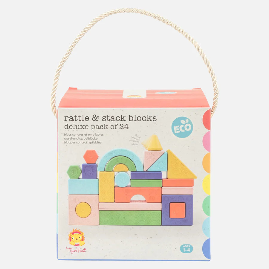 Tiger Tribe | Rattle & Stack Bio Blocks - Deluxe Pack 24pc
