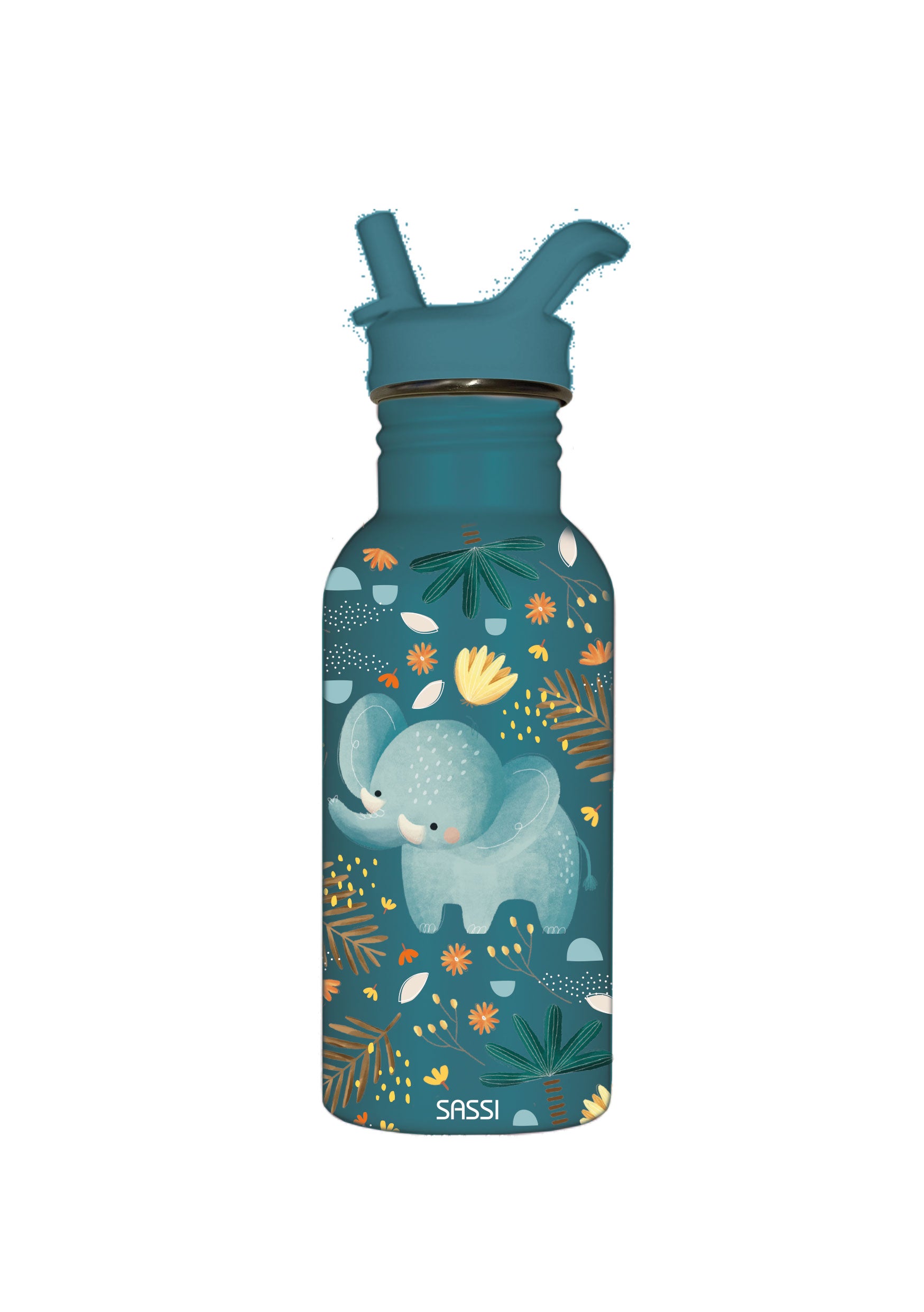 Sassi | 500ml Stainless Steel Drink Bottle - Chewy the Elephant