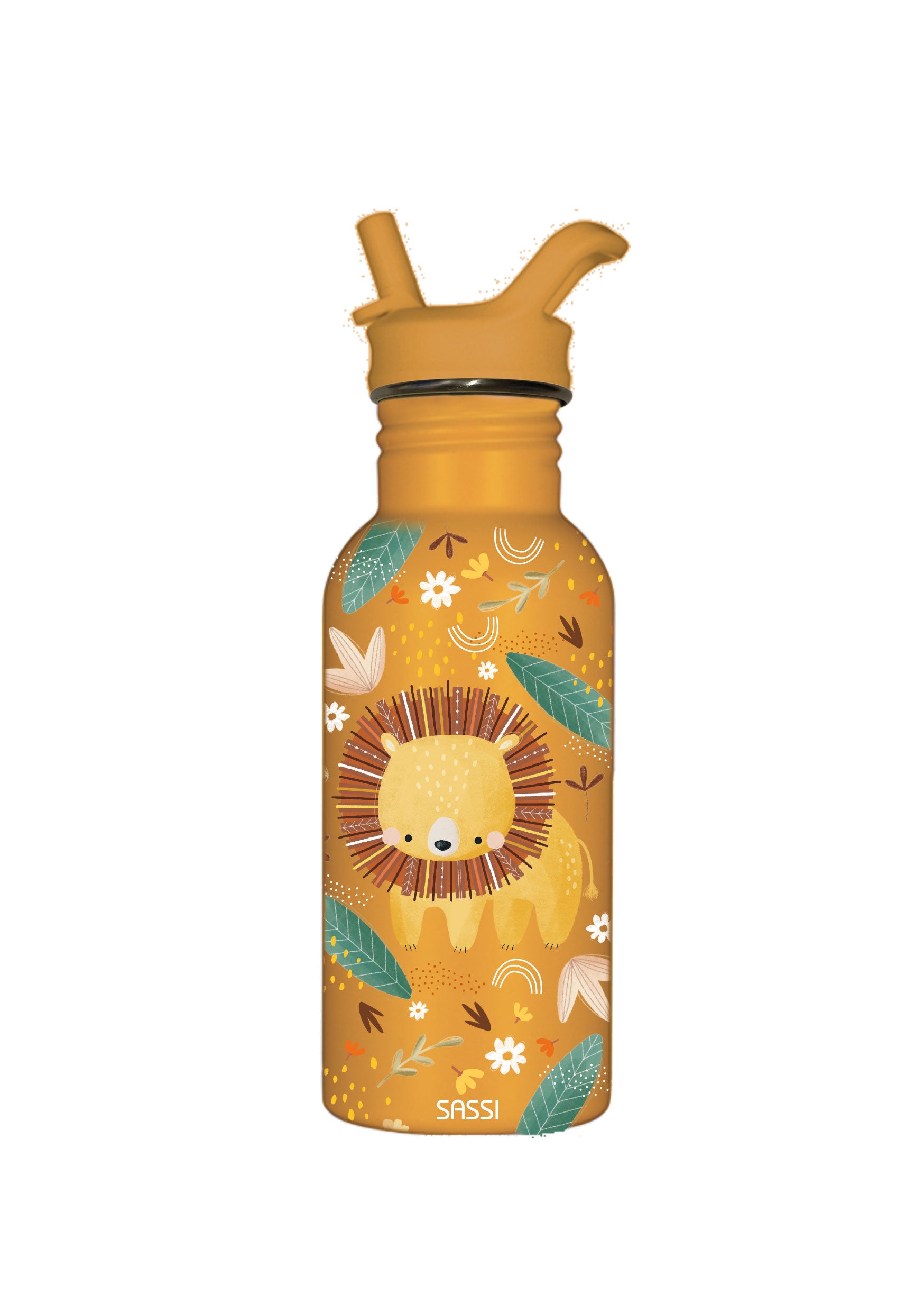 Sassi | 500ml Stainless Steel Drink Bottle - Chompy the Lion