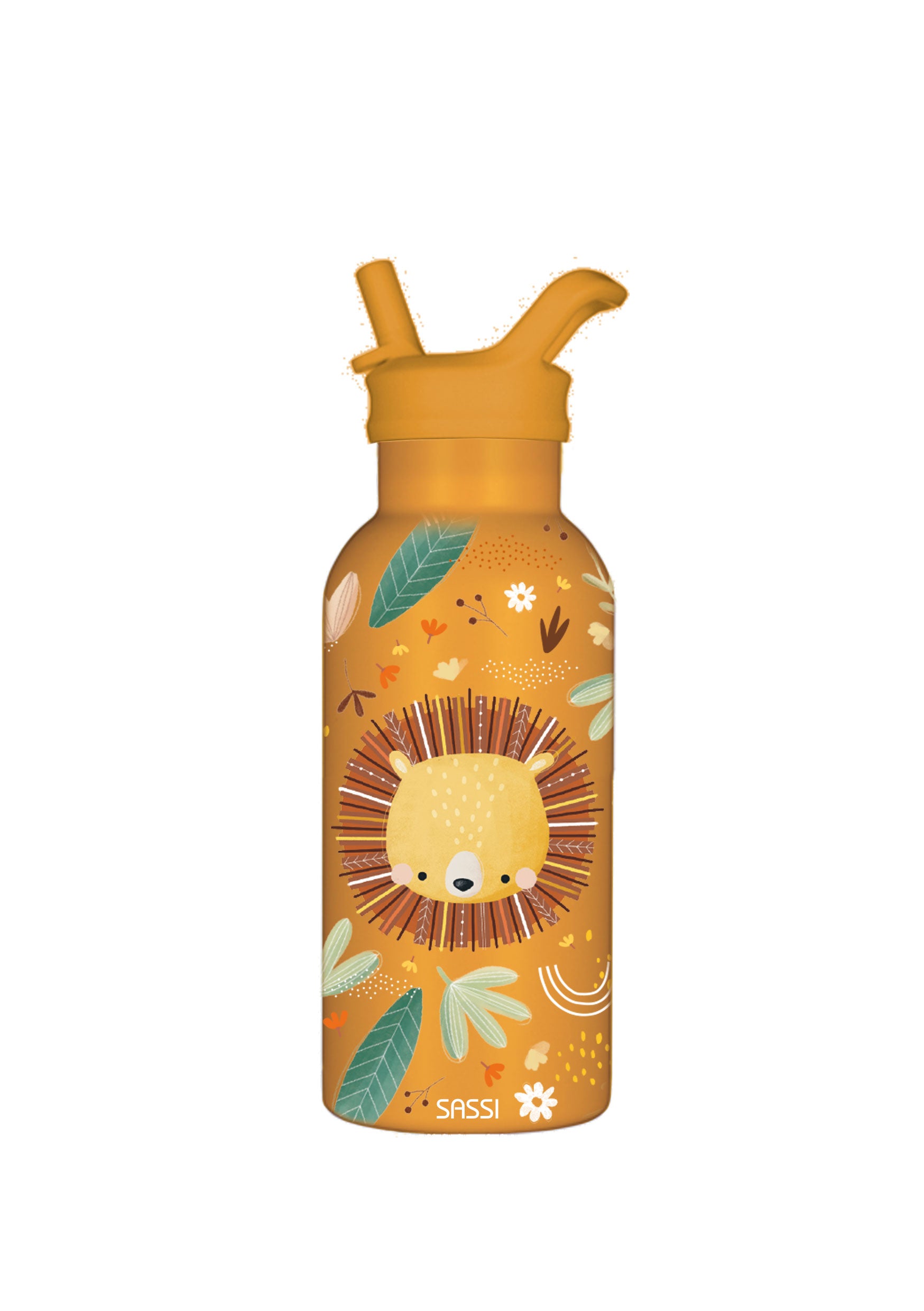 Sassi | 350ml Insulated Stainless Steel Drink Bottle - Chompy the Lion