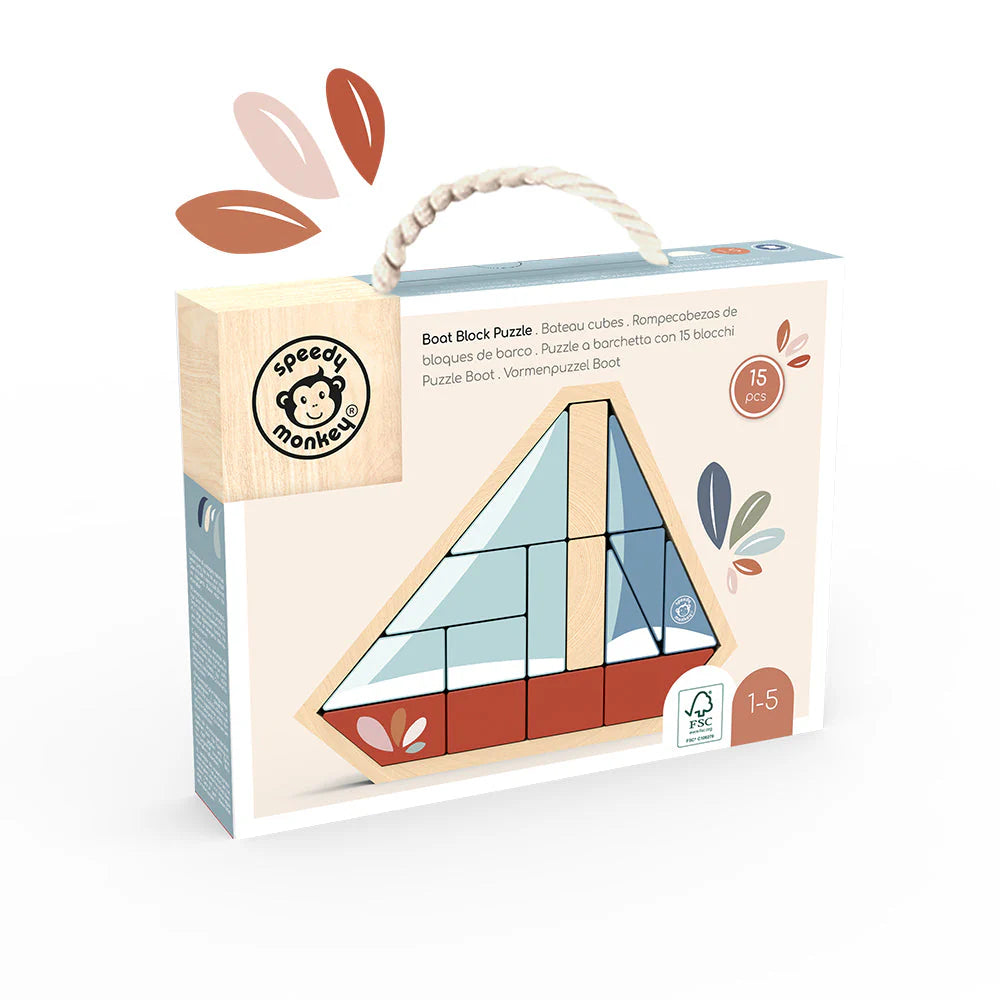 Speedy Monkey | Block Boat Puzzle