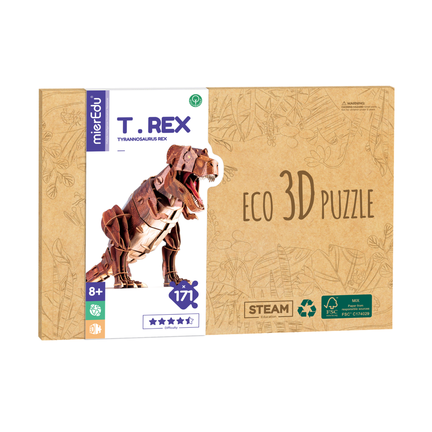 mierEdu | Eco 3D Puzzle - T-Rex