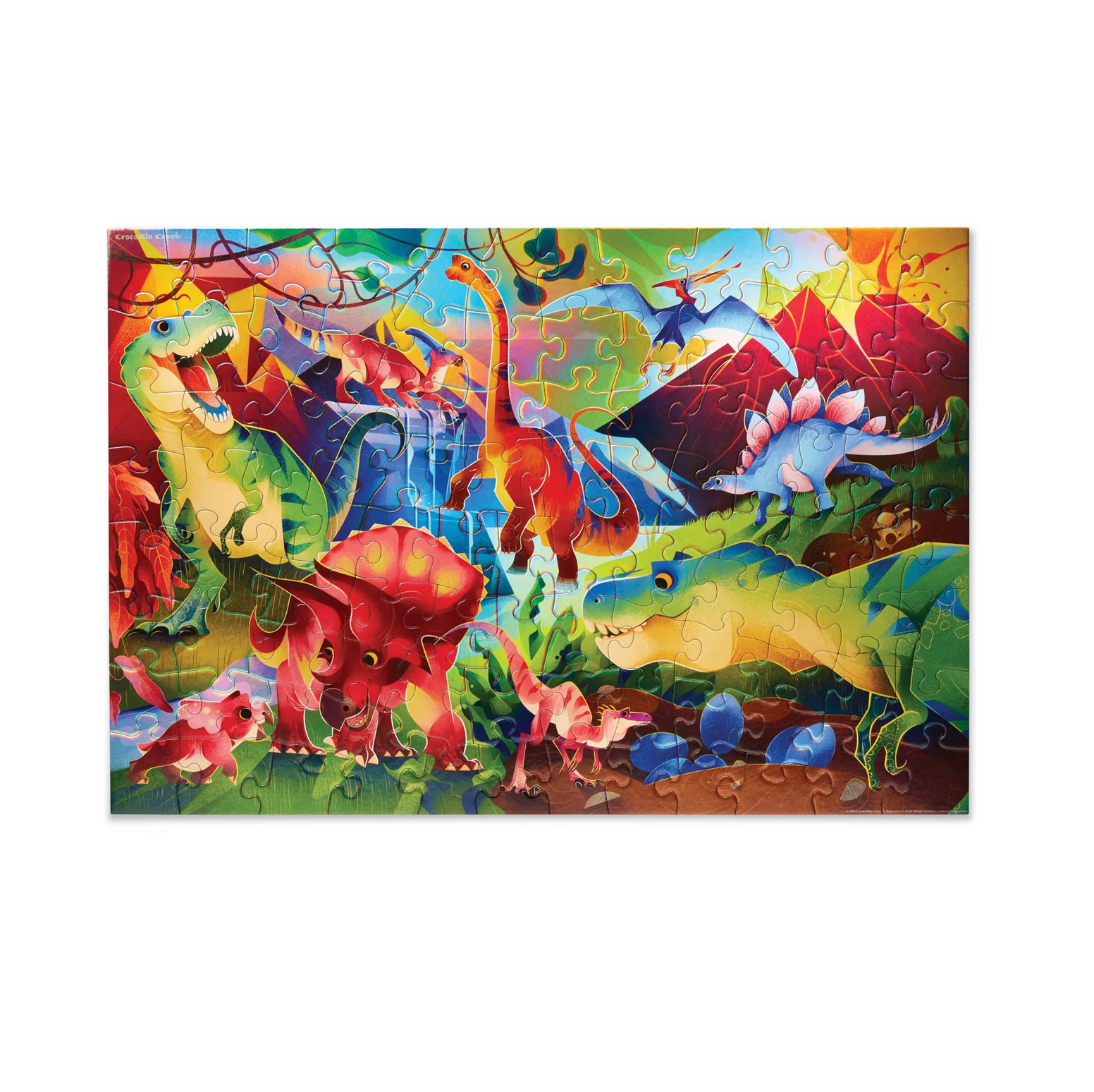 Crocodile Creek | 100pc Holographic Puzzle - Dinosaur World