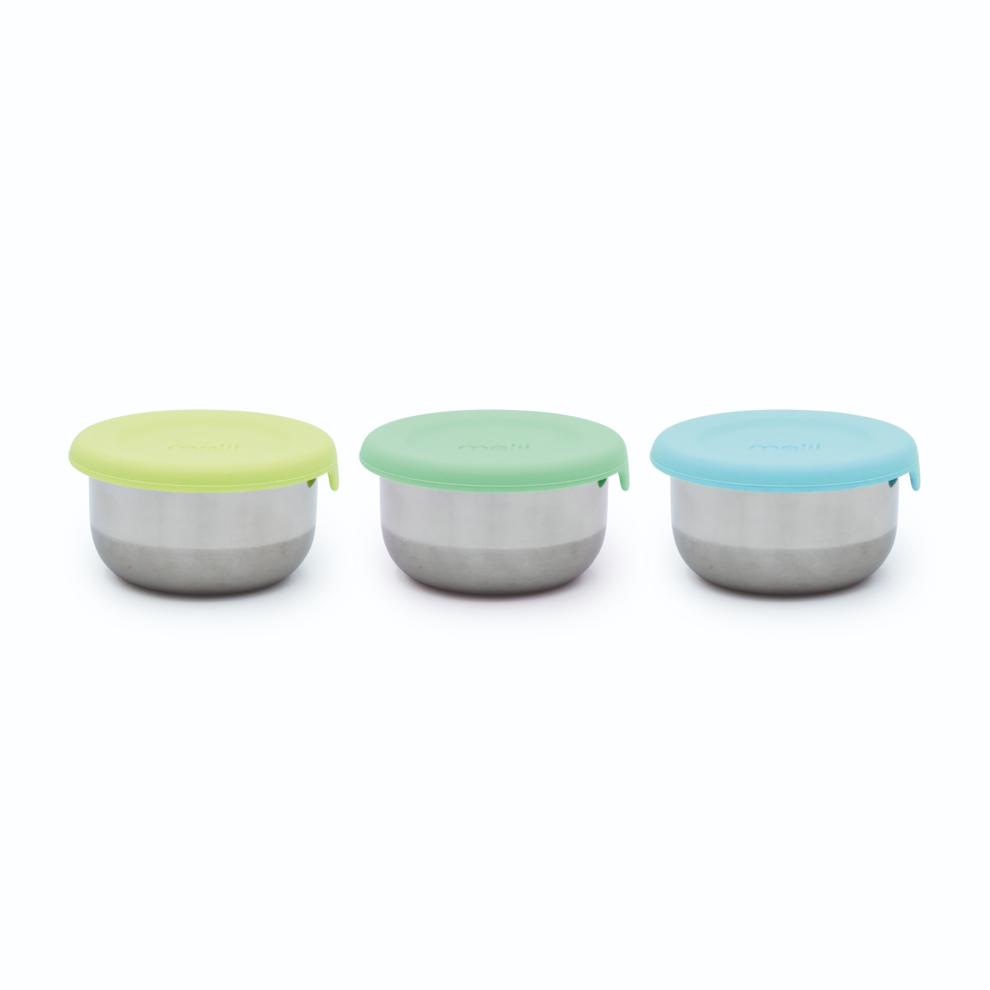 Melii | Mini Silicone & Stainless Steel Containers - 3pk