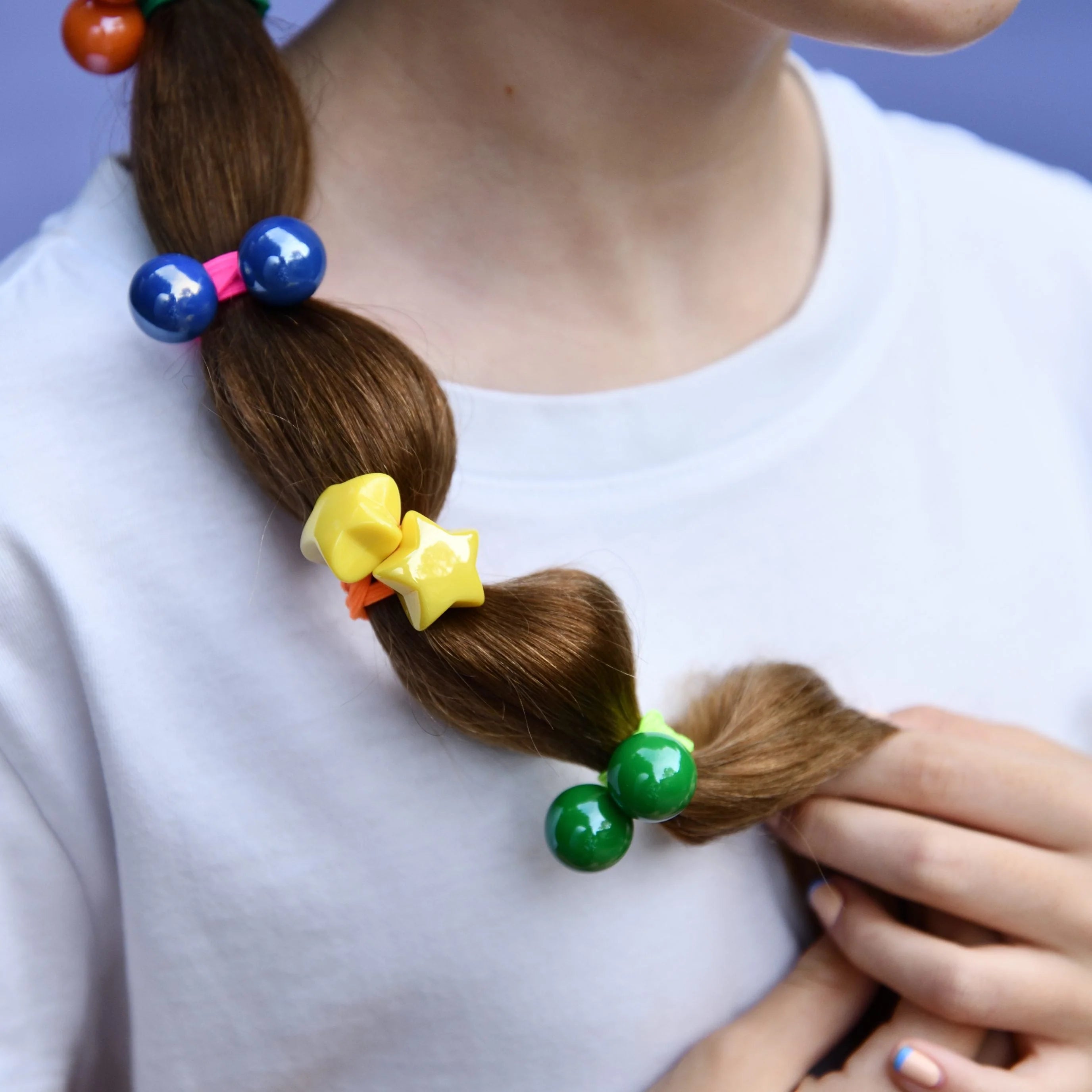 No Nasties | Elastic Hair Bobbles 6pk - Star Bright