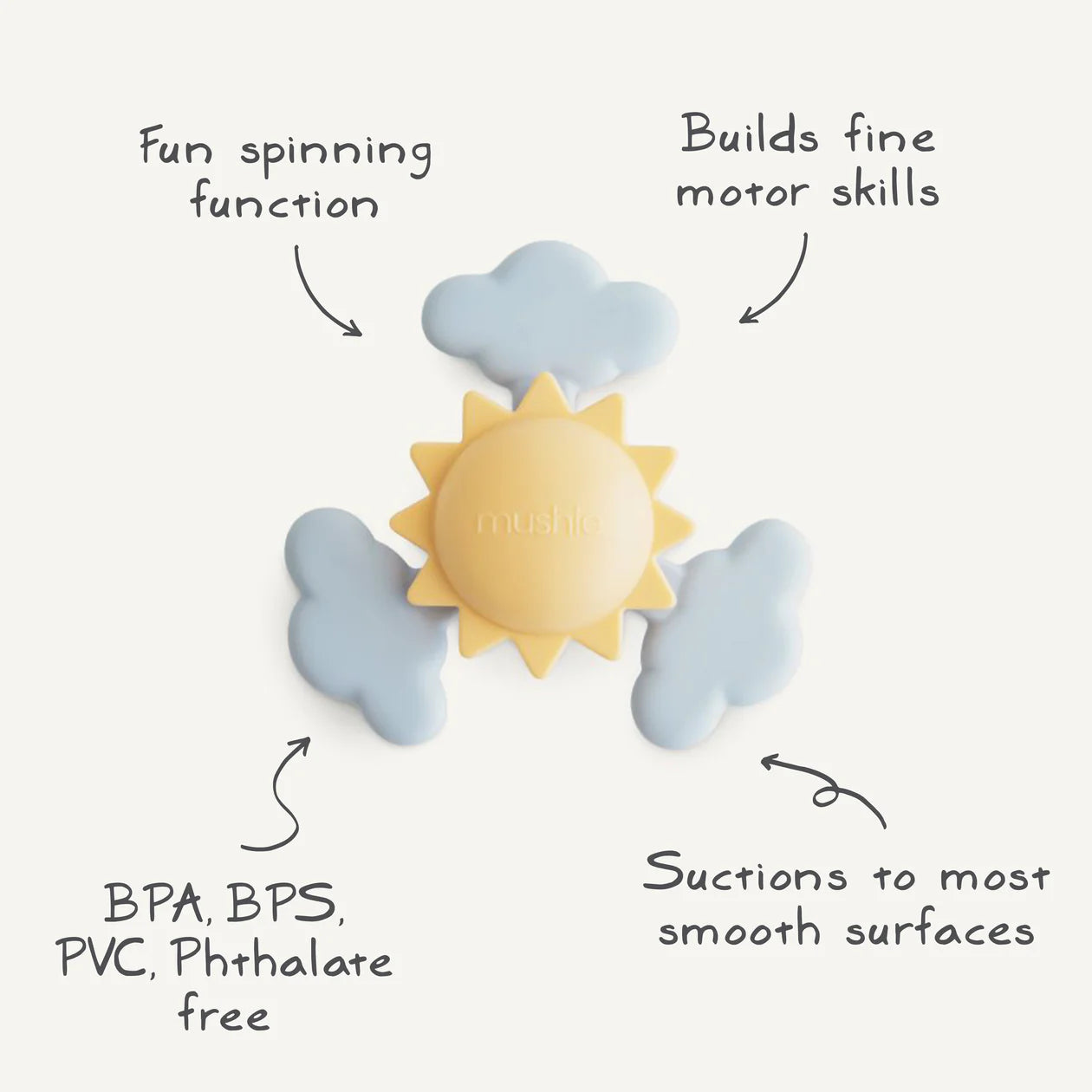 Mushie | Suction Spinner - Sunshine