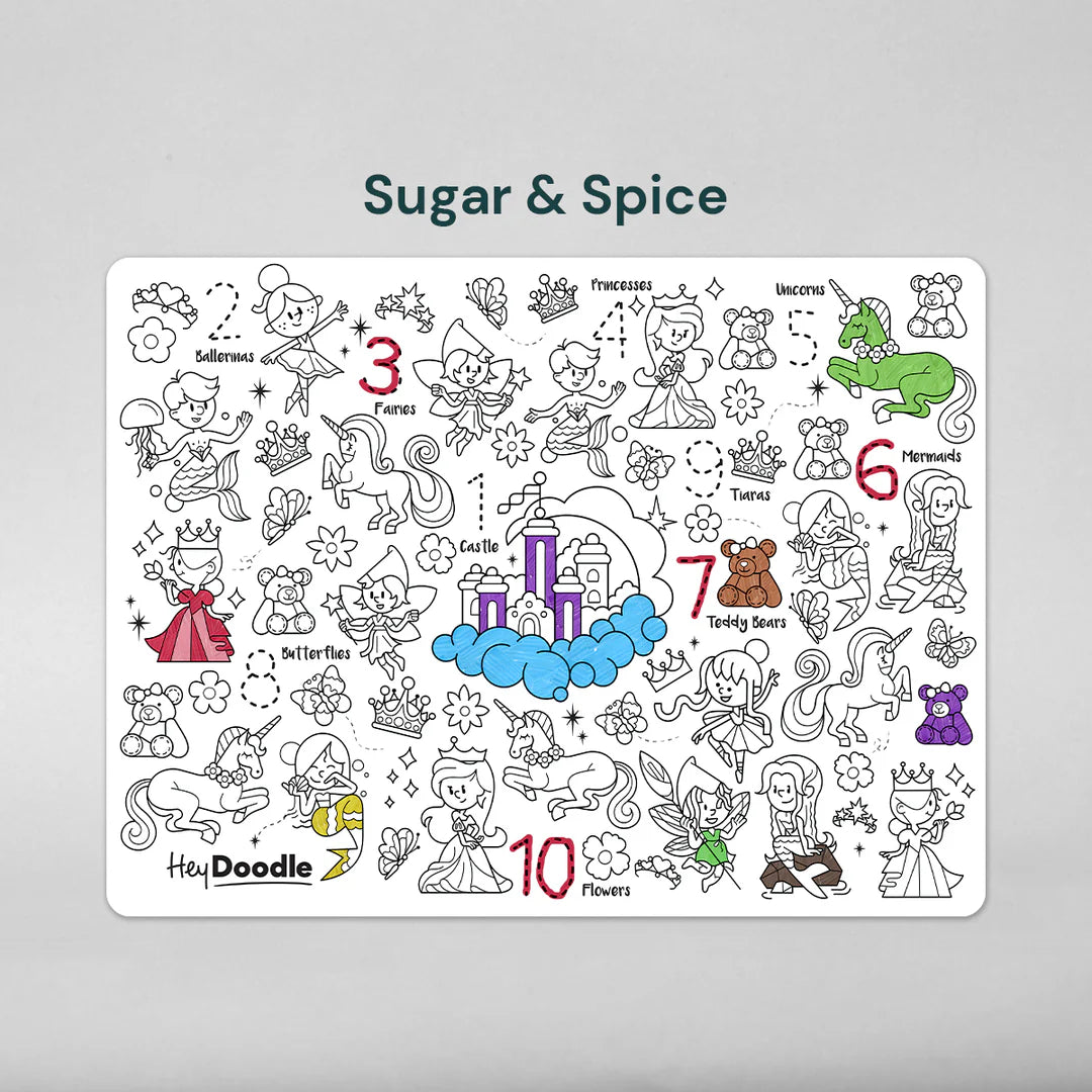 Hey Doodle | Large Colouring & Doodle Playmat - Sugar & Spice