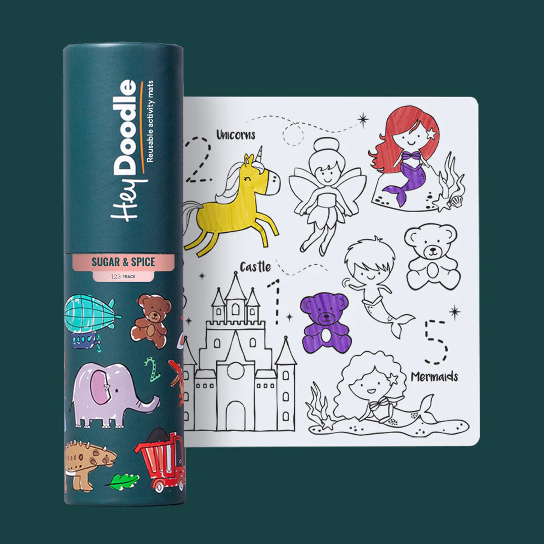 Hey Doodle | Mini Colouring & Doodle Playmat - Sugar & Spice