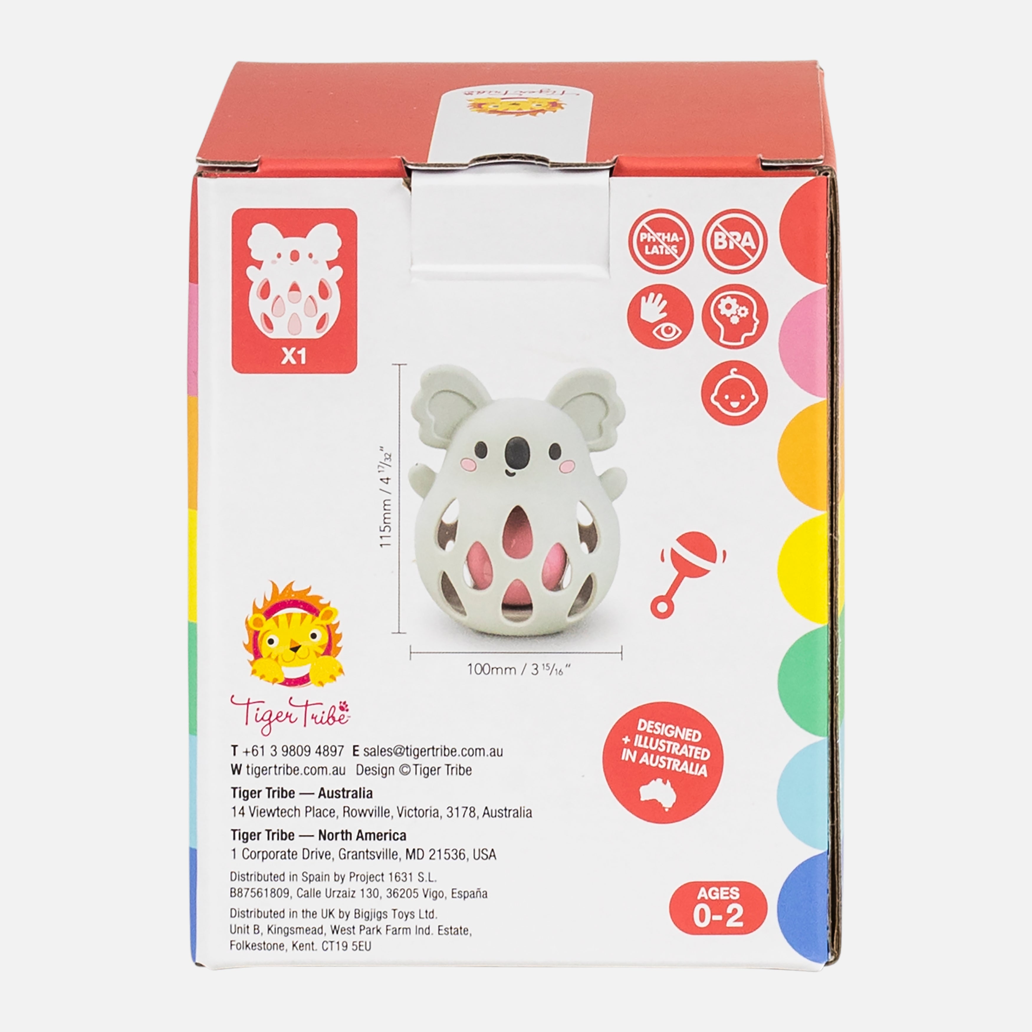 Tiger Tribe | Silicone Koala Rattle