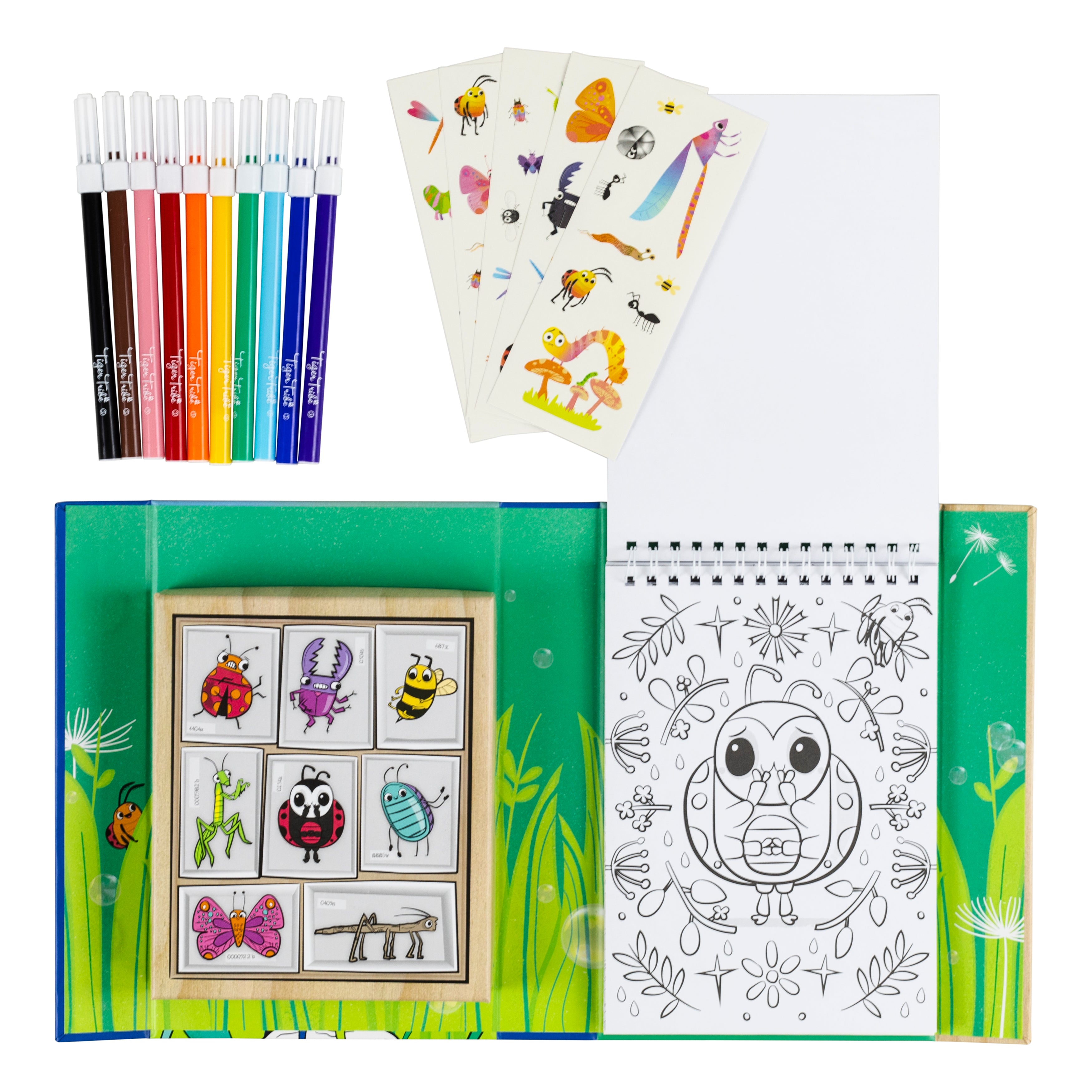 Tiger Tribe | Colouring Set - Backyard Bugs