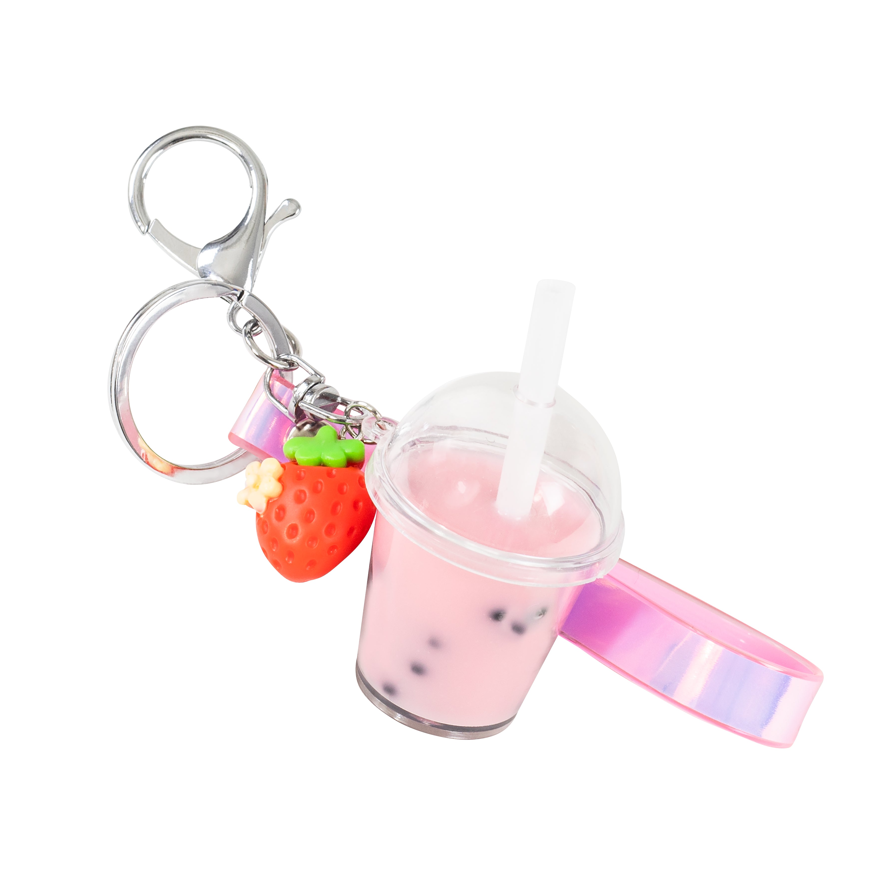 Tiger Tribe | Bag Charm Kit - Strawberry Bubble Tea