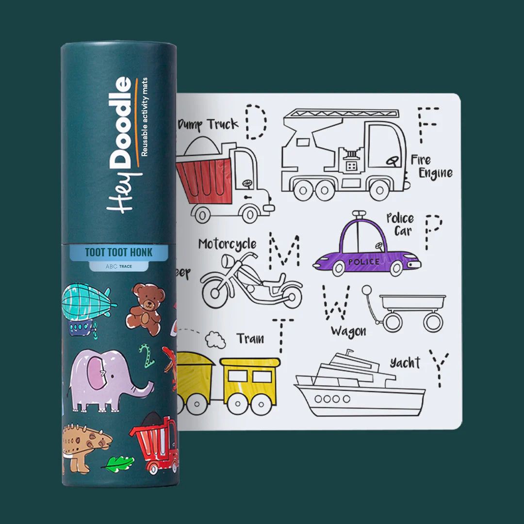 Hey Doodle | Mini Colouring & Doodle Playmat - Toot Toot Honk