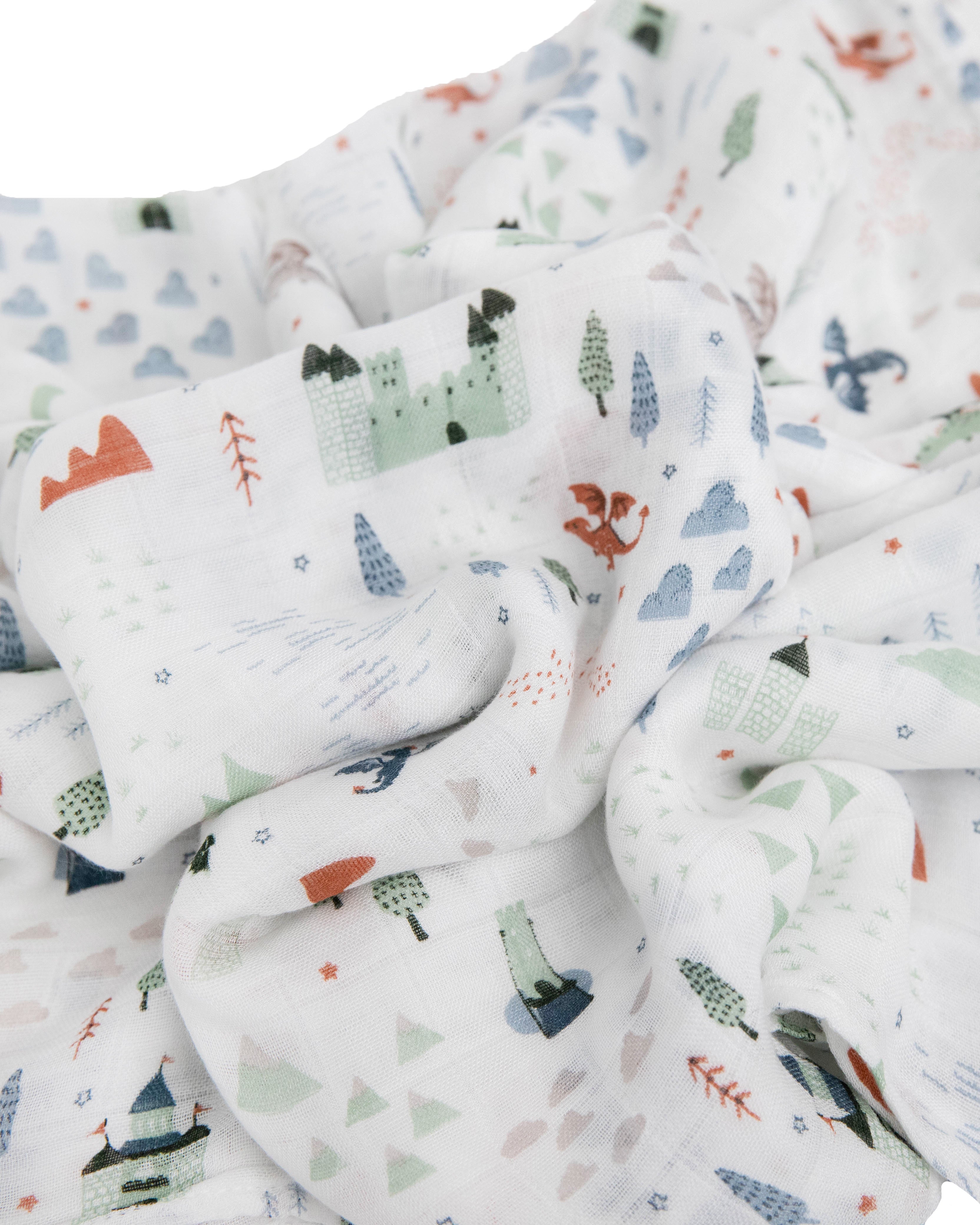 Little Unicorn | Deluxe Muslin Swaddle - Dragon Days