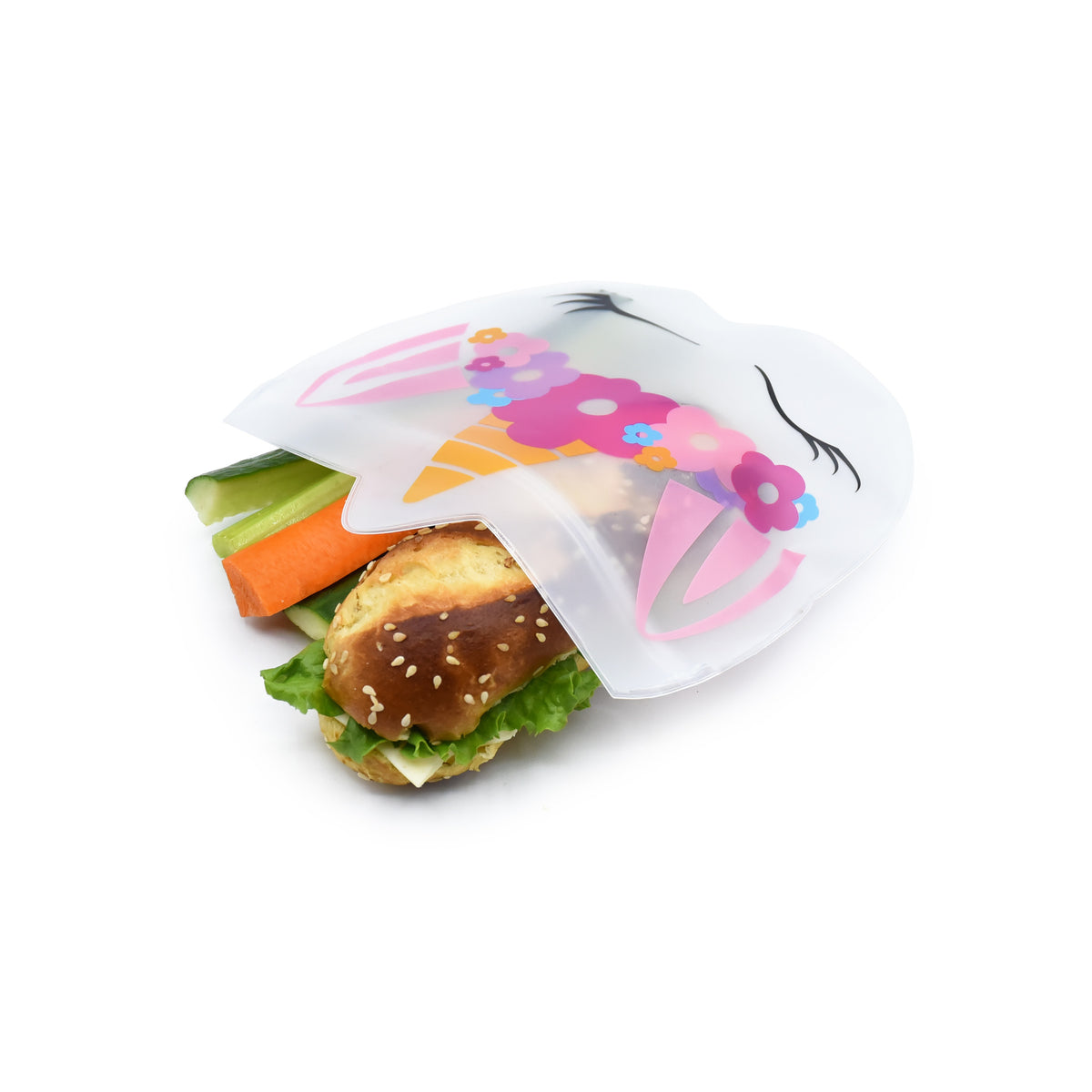 Melii | Reusable Snack Bags 6pk - Flower, Unicorn & Rainbow