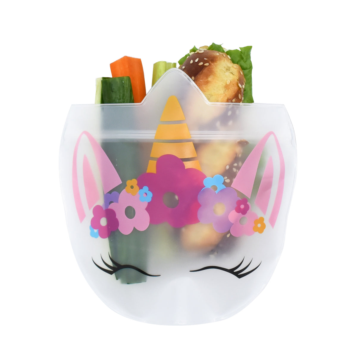 Melii | Reusable Snack Bags 6pk - Flower, Unicorn & Rainbow