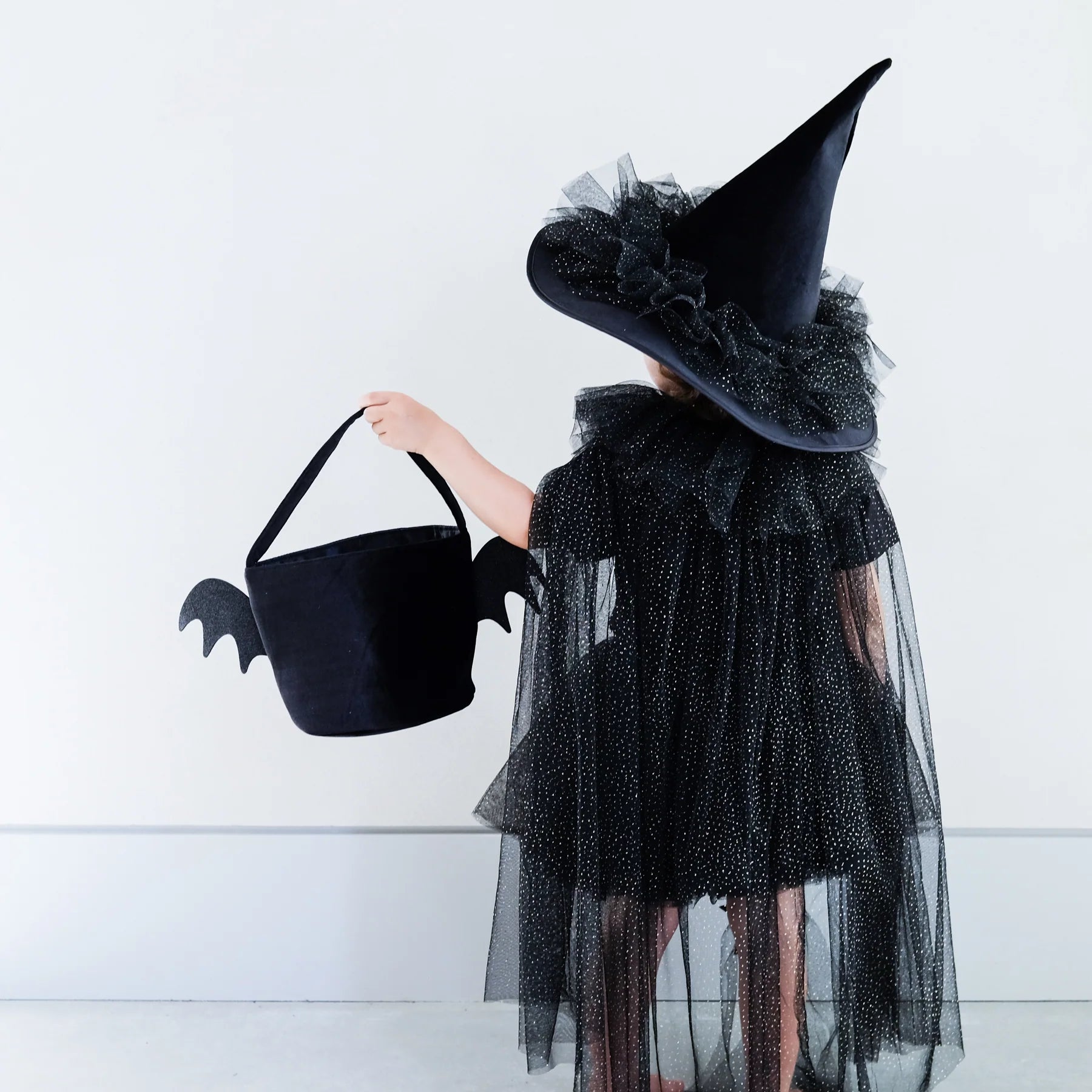 Mimi & Lula | Halloween Bat Trick or Treat Bag - Black