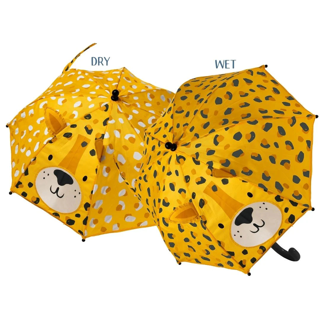 Floss & Rock | 3D Colour Change Umbrella - Leopard