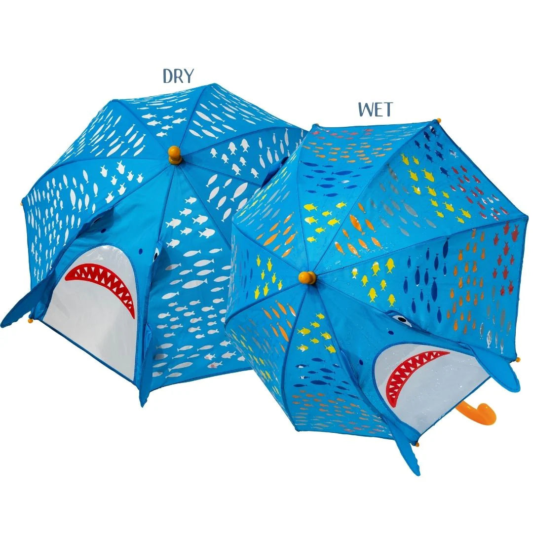 Floss & Rock | 3D Colour Change Umbrella - Shark
