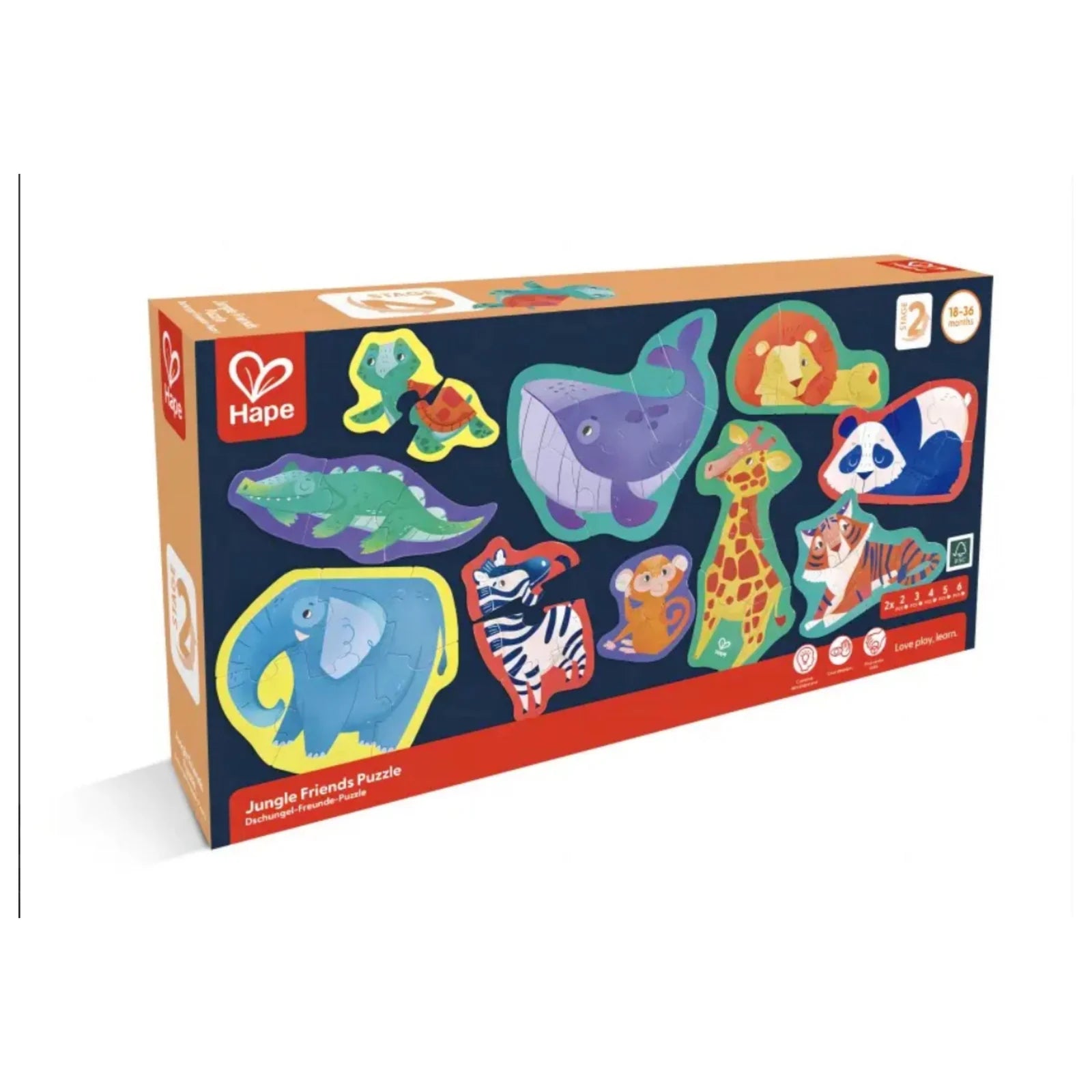 Hape | Level Up Puzzle Set - Jungle Friends