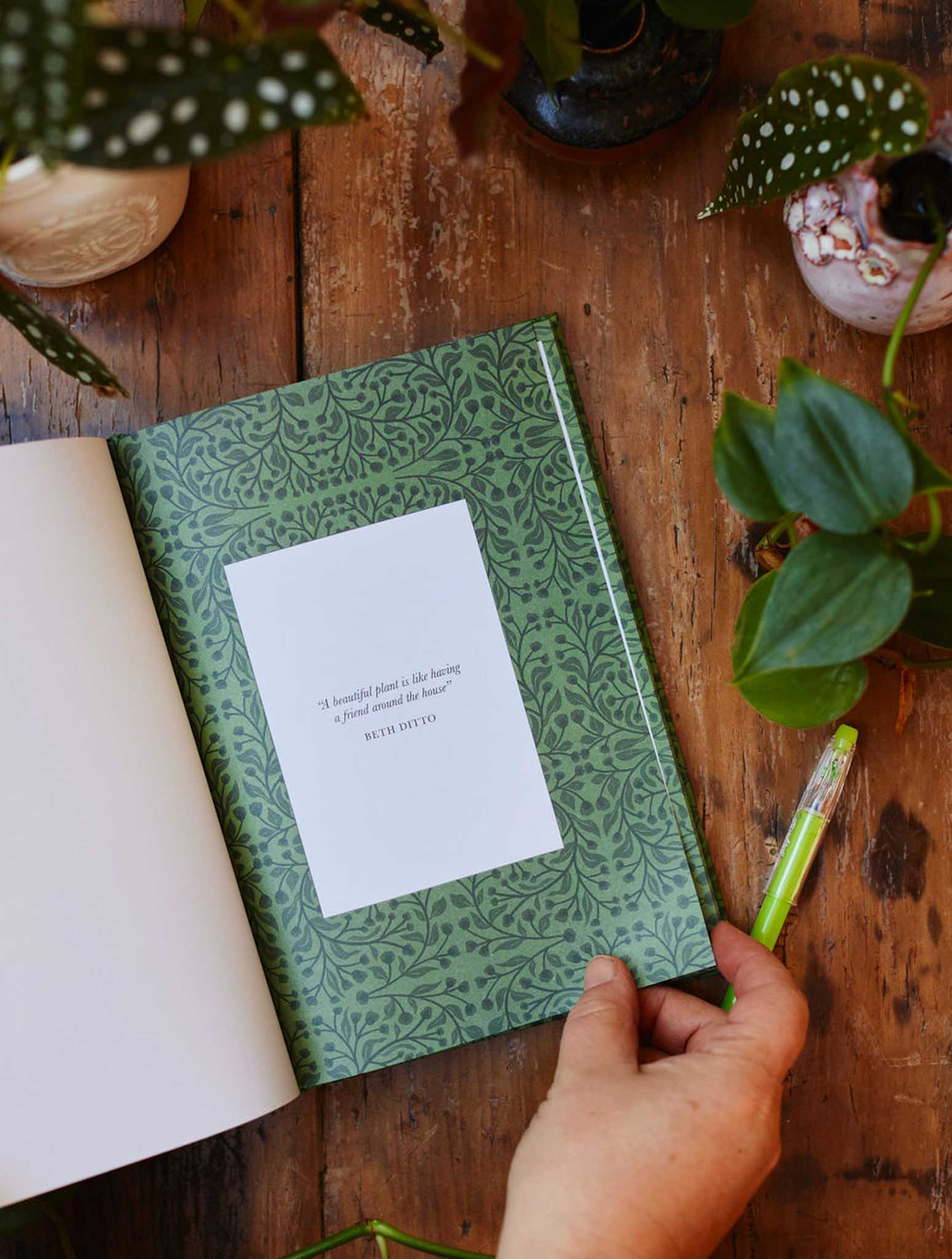 Write to Me | Plant & Garden Tracker Journal - Green