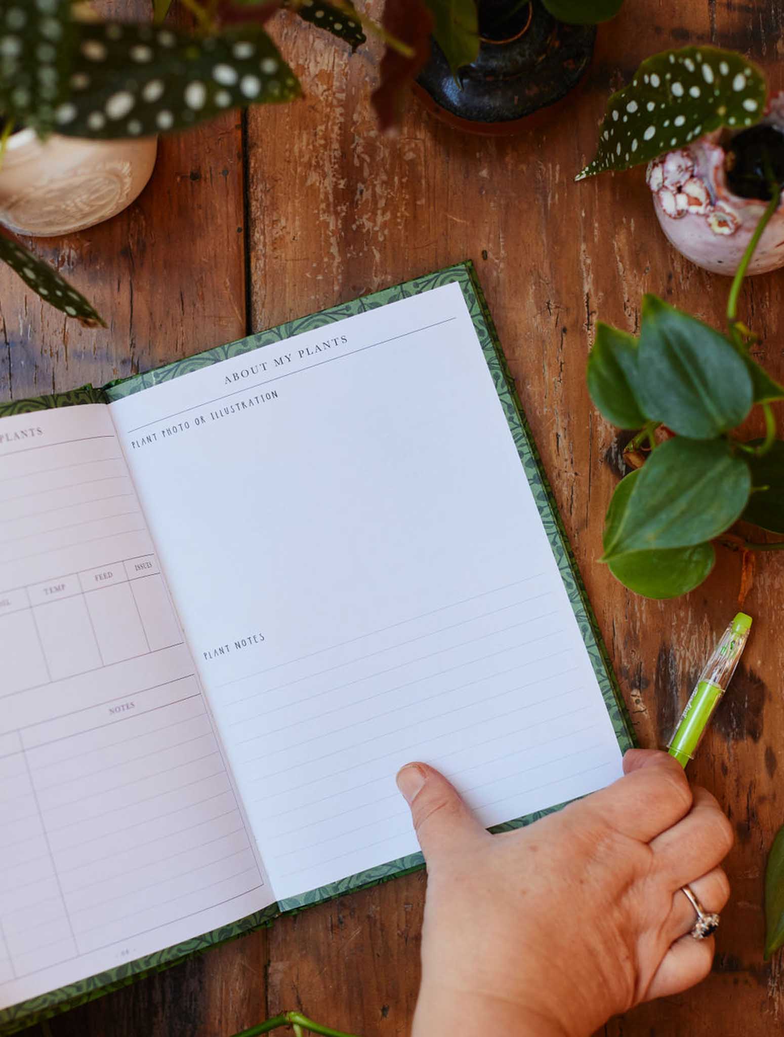 Write to Me | Plant & Garden Tracker Journal - Green