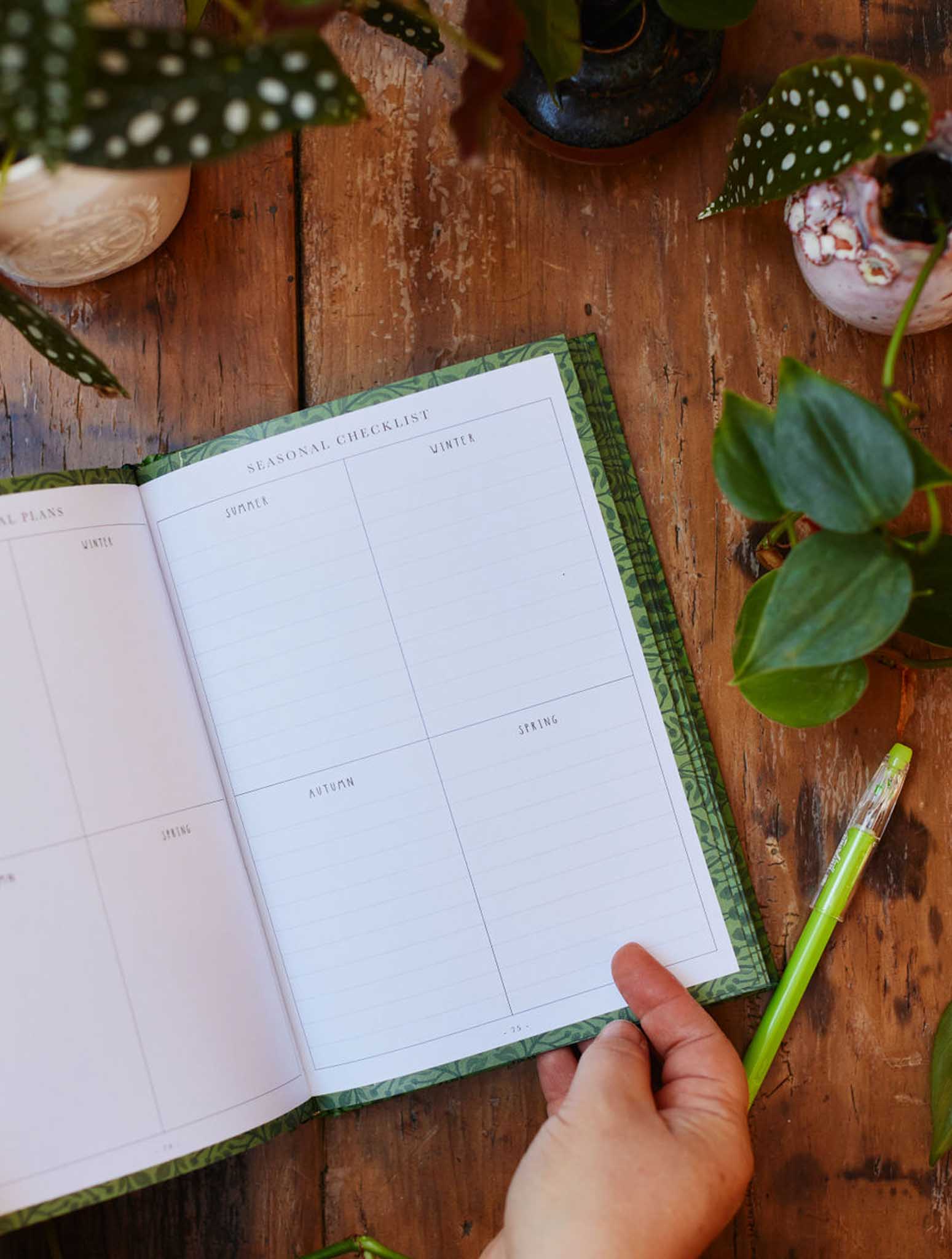 Write to Me | Plant & Garden Tracker Journal - Green