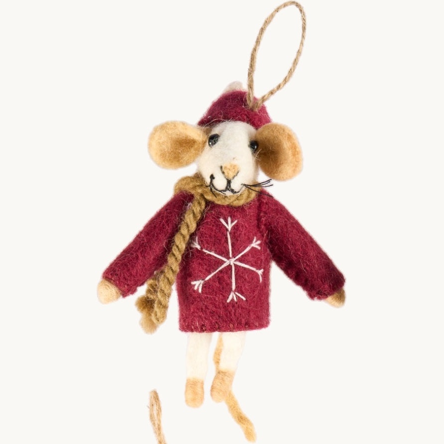 Pashom | Hanging Decoration - Mouse in Pink Sweater