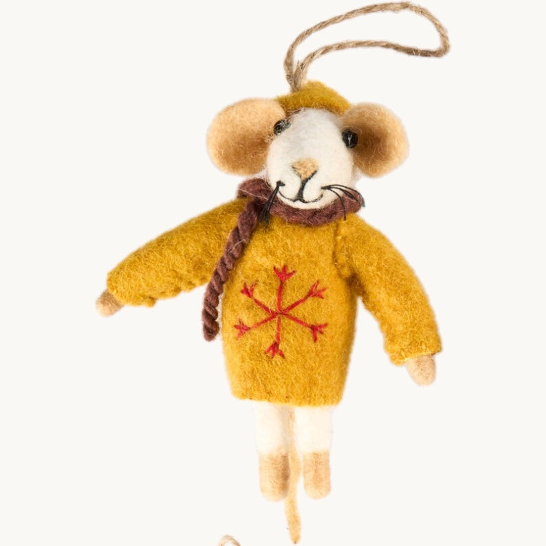 Pashom | Hanging Decoration - Mouse in Yellow Sweater