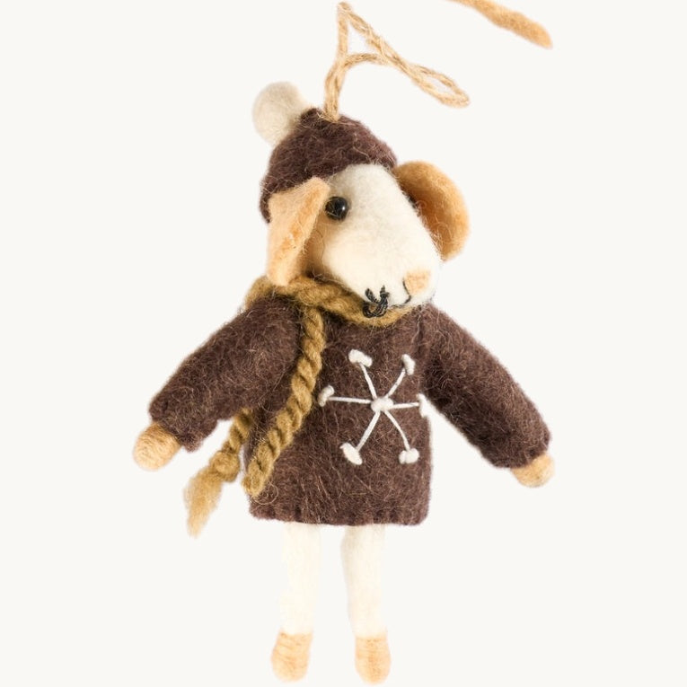 Pashom | Hanging Decoration - Mouse in Brown Sweater