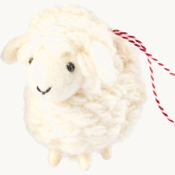 Pashom | Hanging Decoration - Wooly Sheep - White