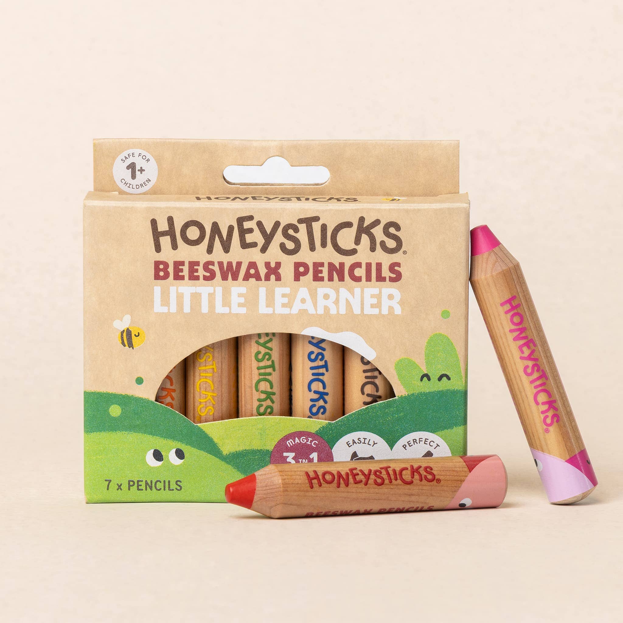 Honeysticks | Magic 3-in-1 Beeswax Pencils Little Learners - 7pk