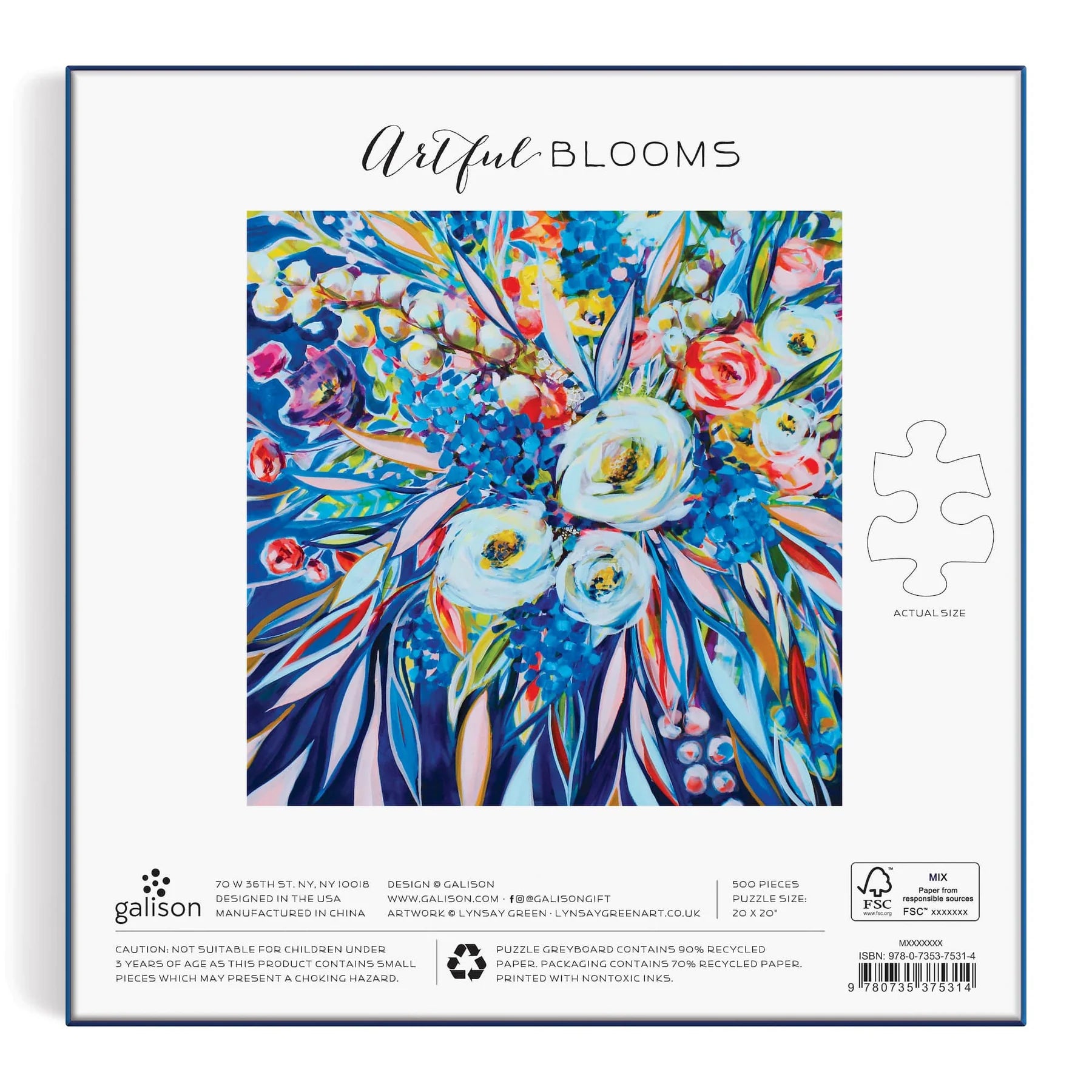 Galison | 500pc Puzzle - Artful Blooms