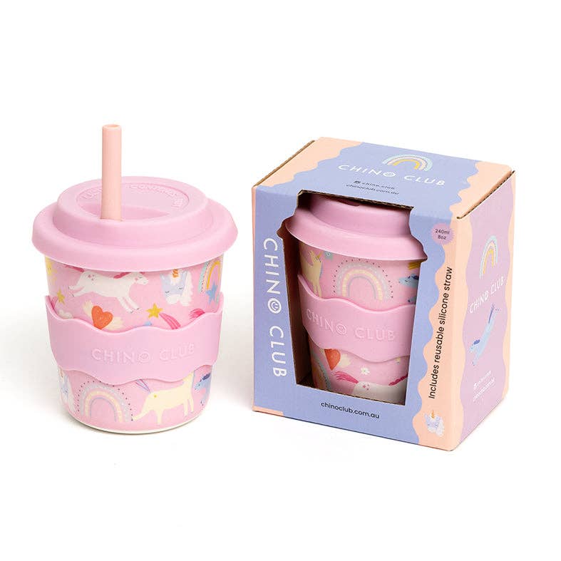 Chino Club | Pink Unicorn - Kids Keep Cup 8oz