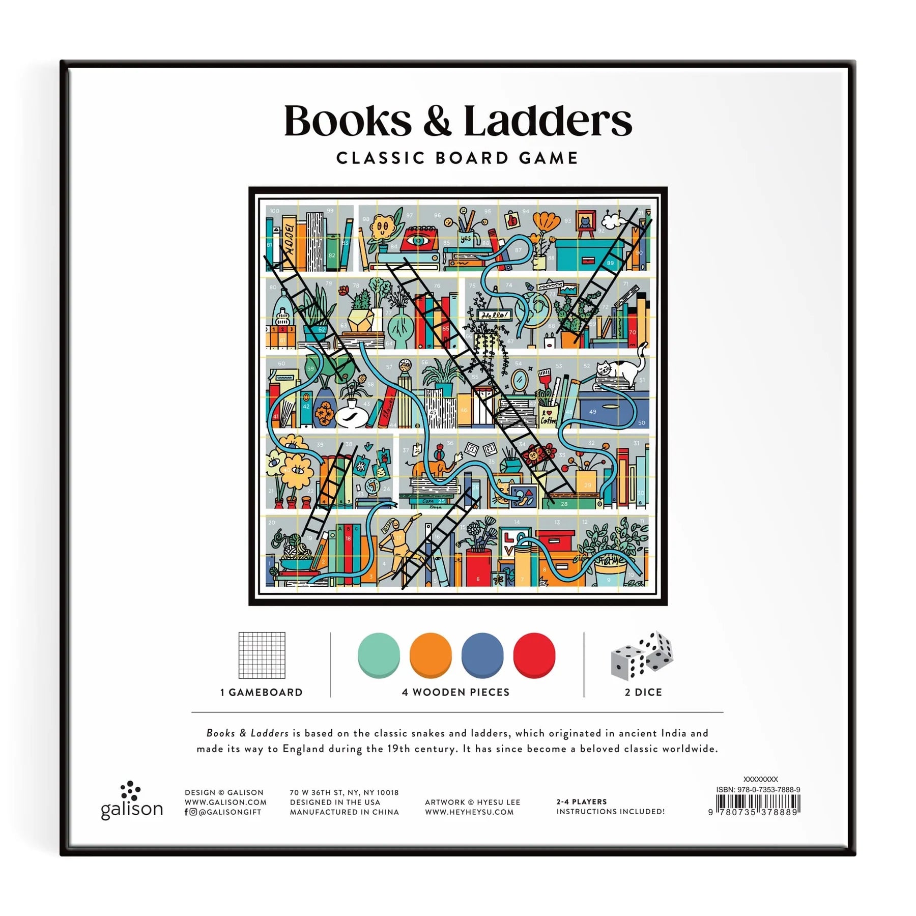 Galison | Books & Ladders Board Game