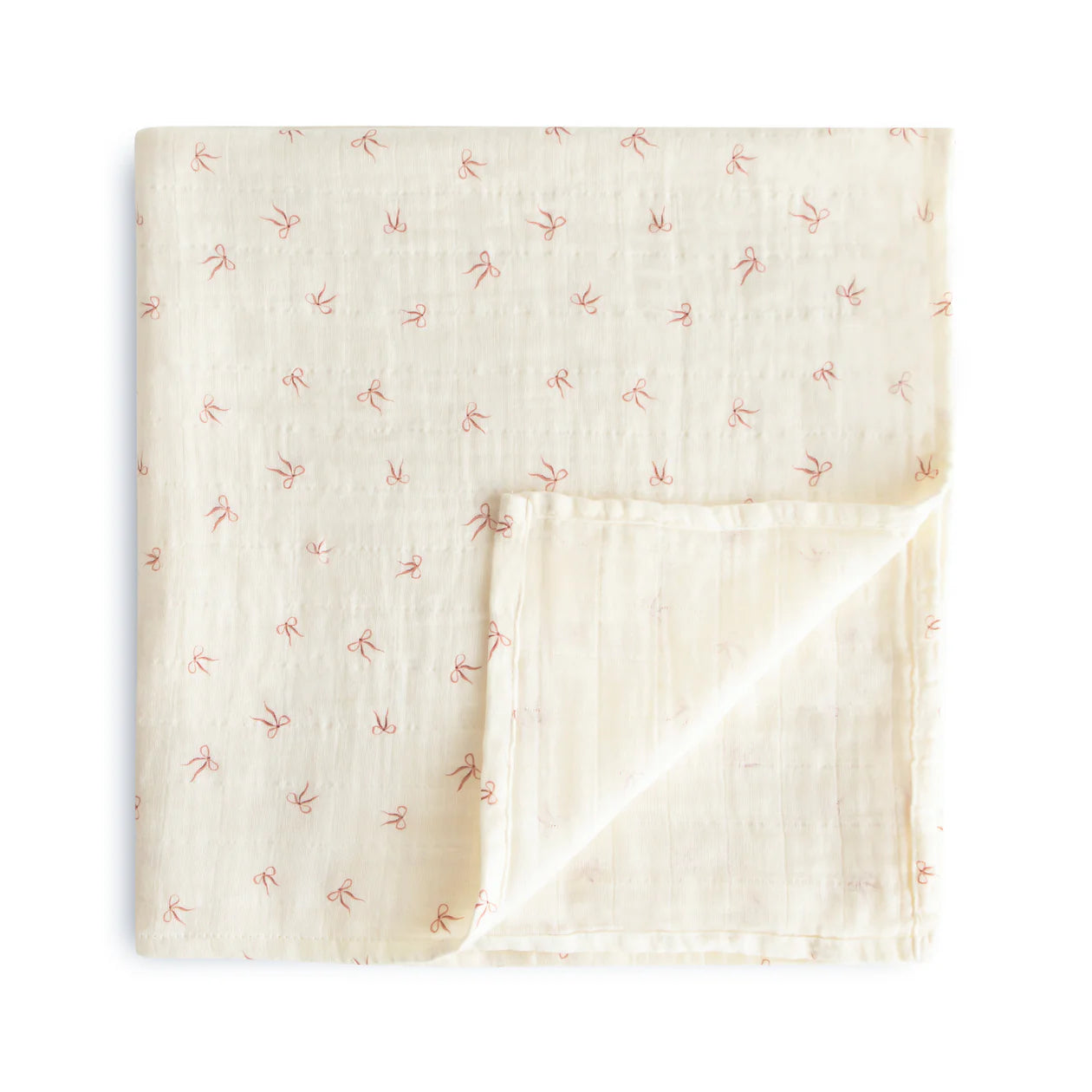 Mushie | Organic Cotton Muslin Swaddle - Bow