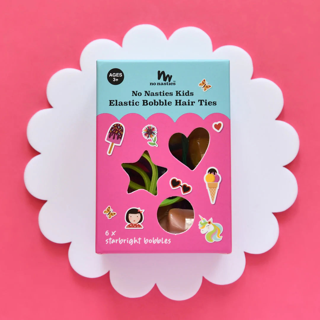 No Nasties | Elastic Hair Bobbles 6pk - Star Bright