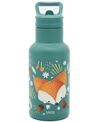 Sassi | 350ml Insulated Stainless Steel Drink Bottle - Crunchy the Fox