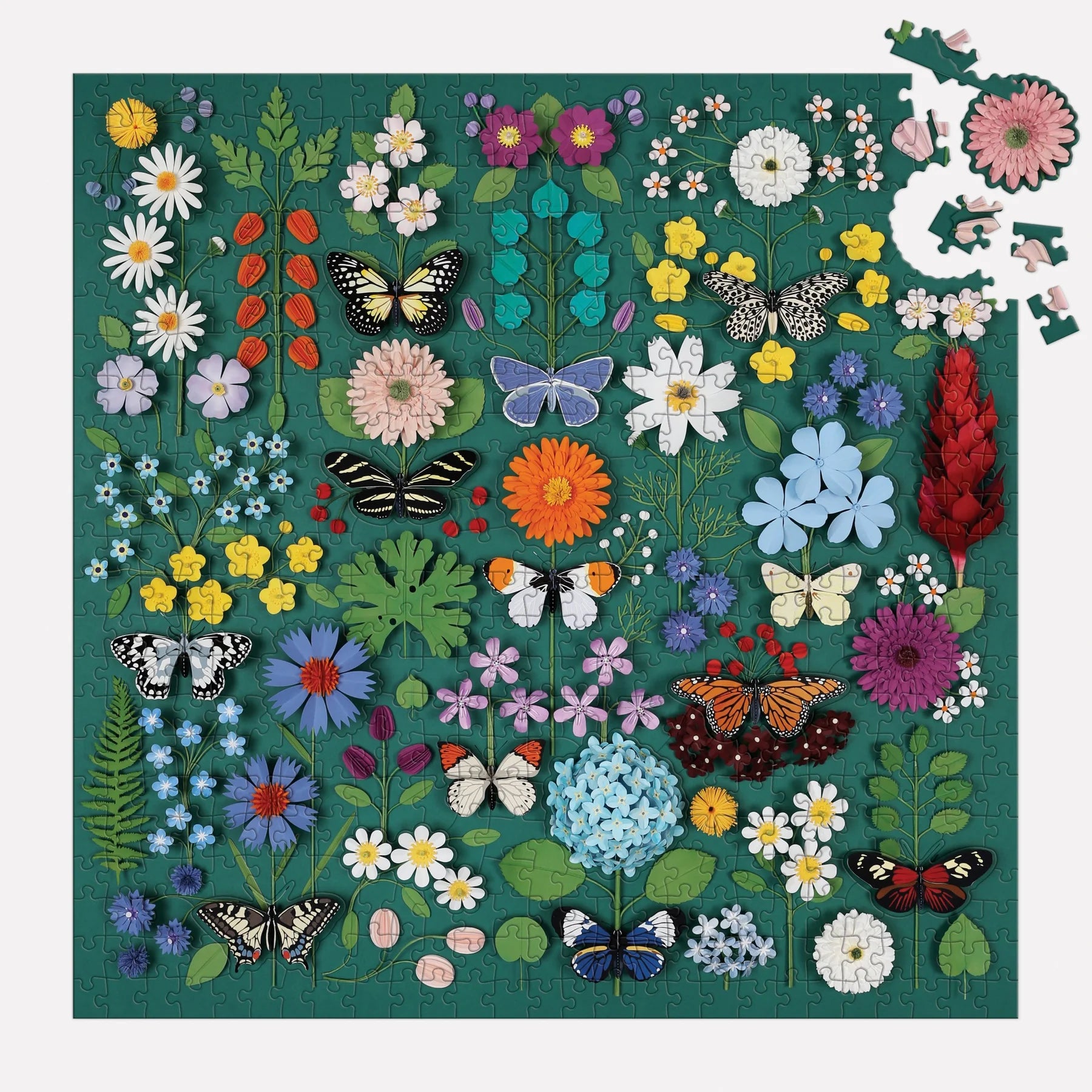 Galison | 500pc Puzzle with Shaped Pieces - Butterfly Botanica
