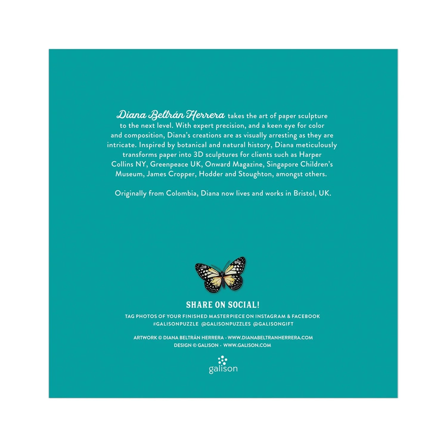 Galison | 500pc Puzzle with Shaped Pieces - Butterfly Botanica
